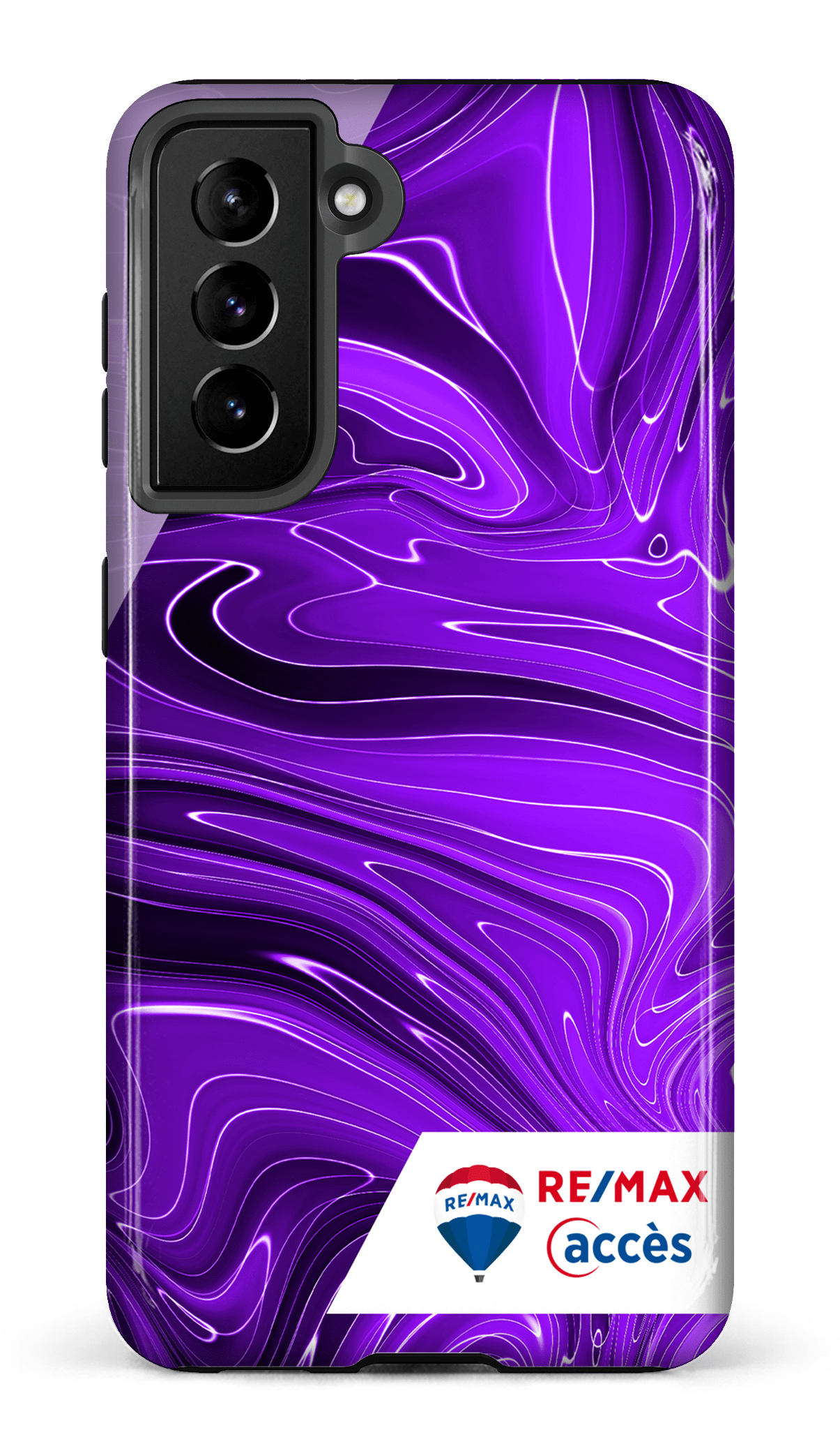 Galaxy S21 Tough Peinture marbrée sombre violette -