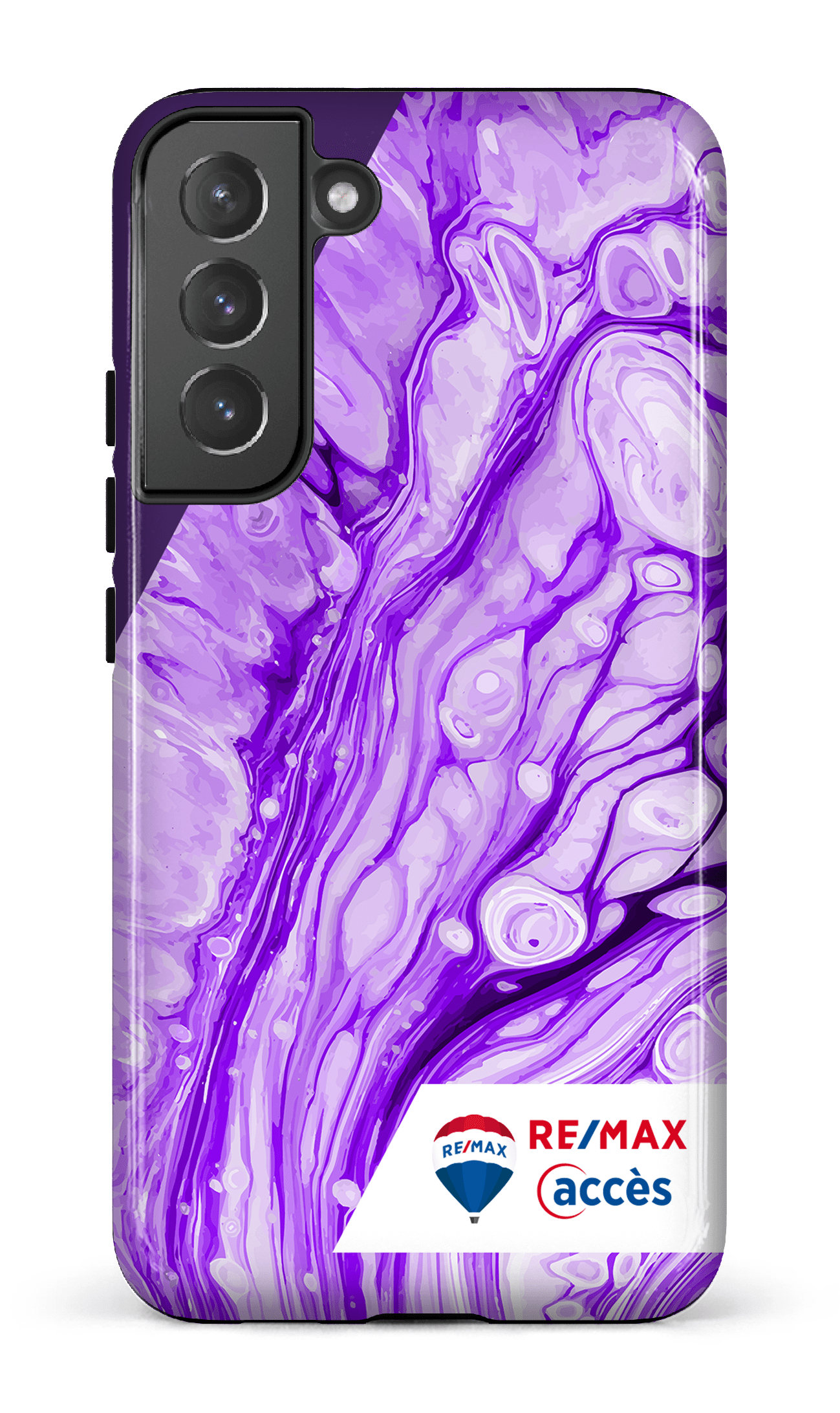 Galaxy S22 Plus Tough Peinture marbrée claire violette -