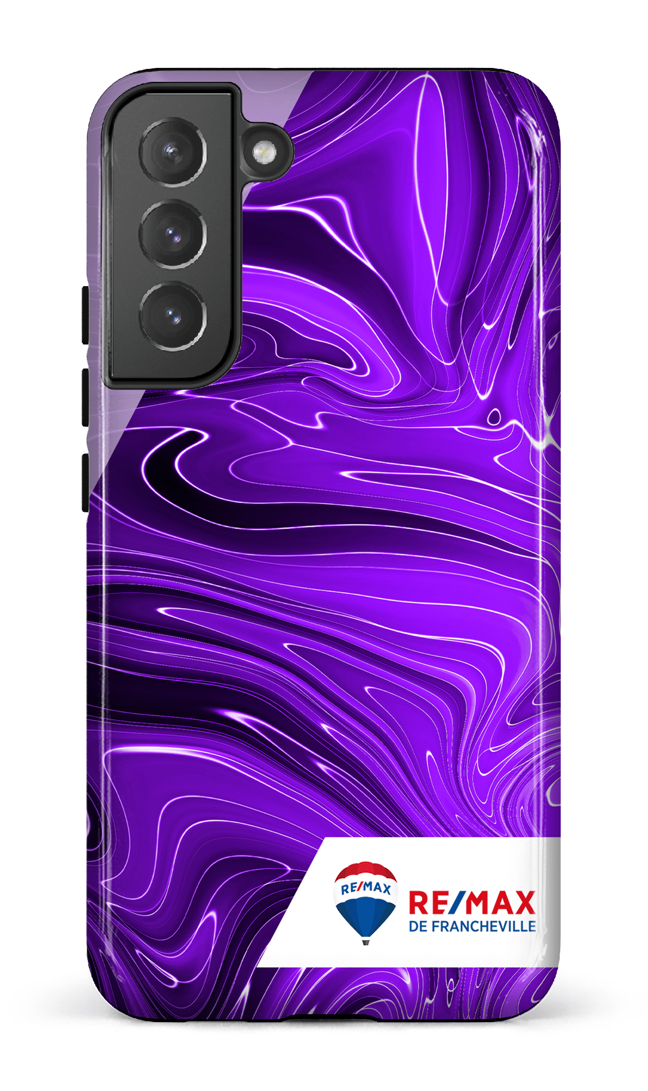 Galaxy S22 Plus Tough Peinture marbrée sombre violette de Francheville -