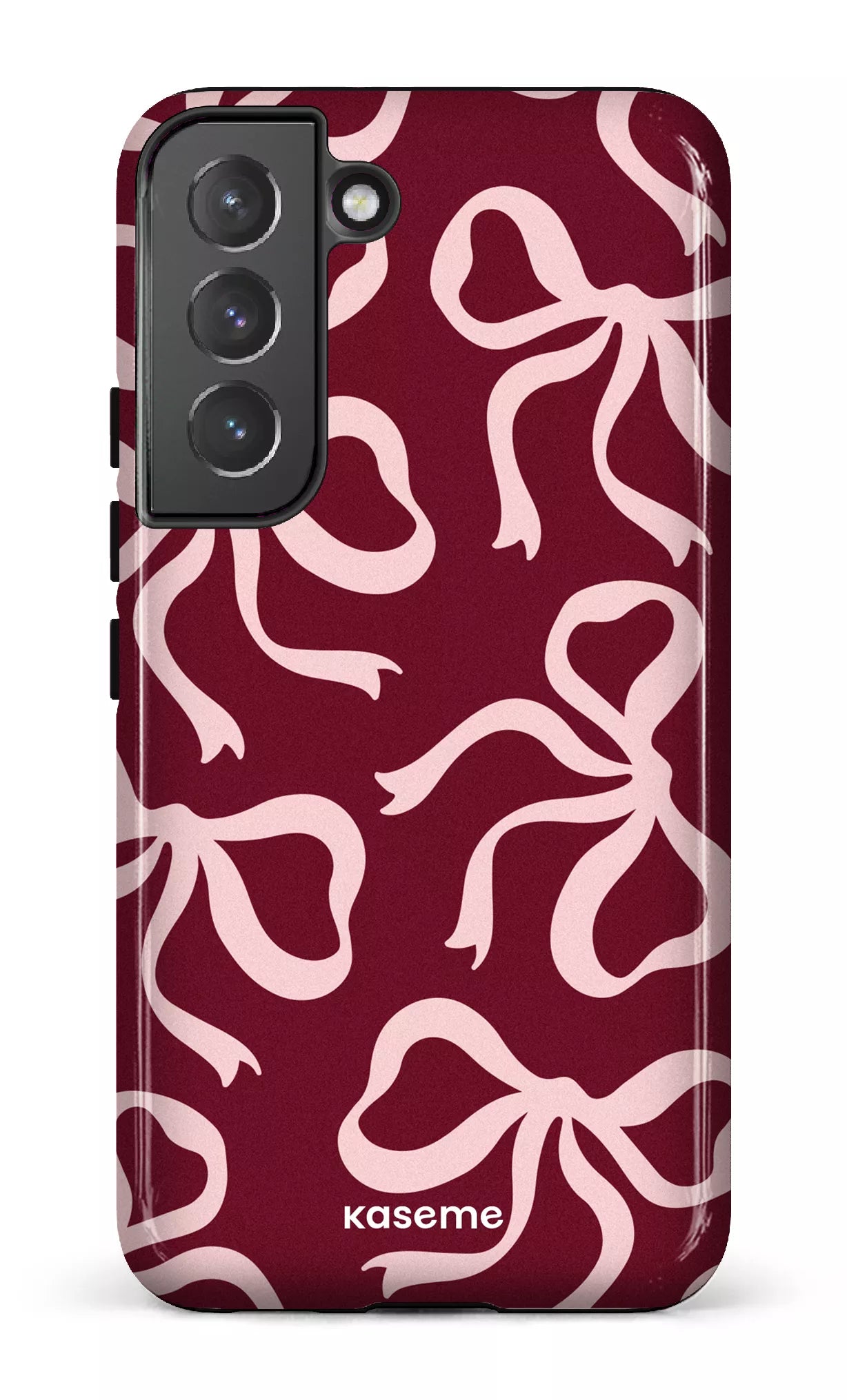 Galaxy S22 Tough Lace Burgundy & Pink -