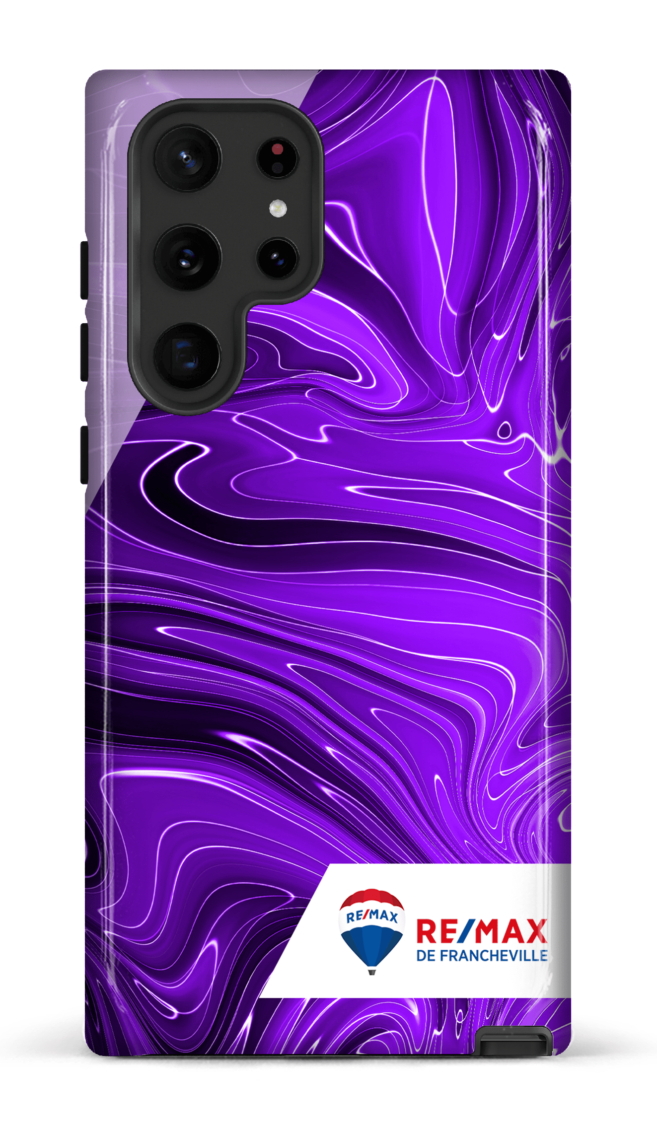 Galaxy S22 Ultra Tough Peinture marbrée sombre violette de Francheville -