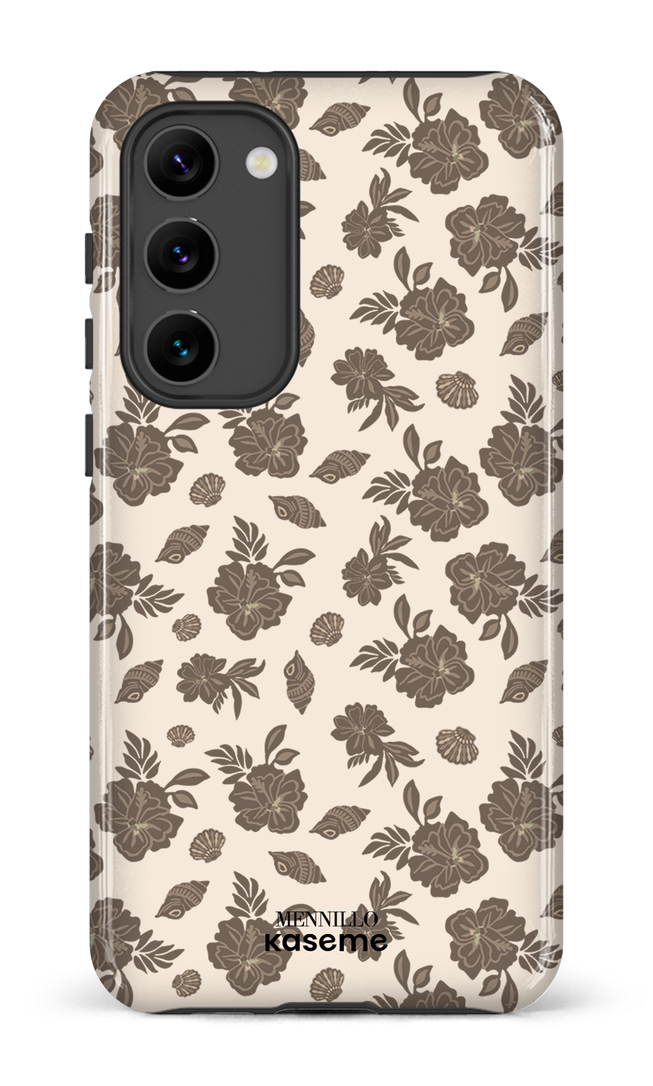 Galaxy S23 Plus Tough Gloss Floral Brown by Mennillo -