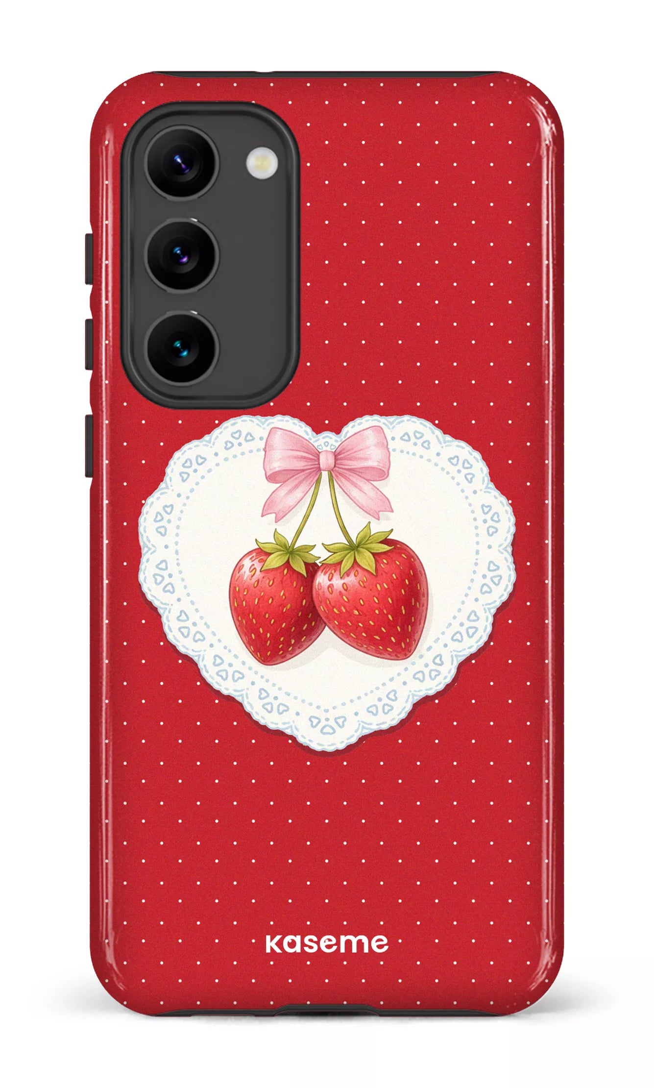 Galaxy S23 Plus Tough Gloss Fresa Lace Red -