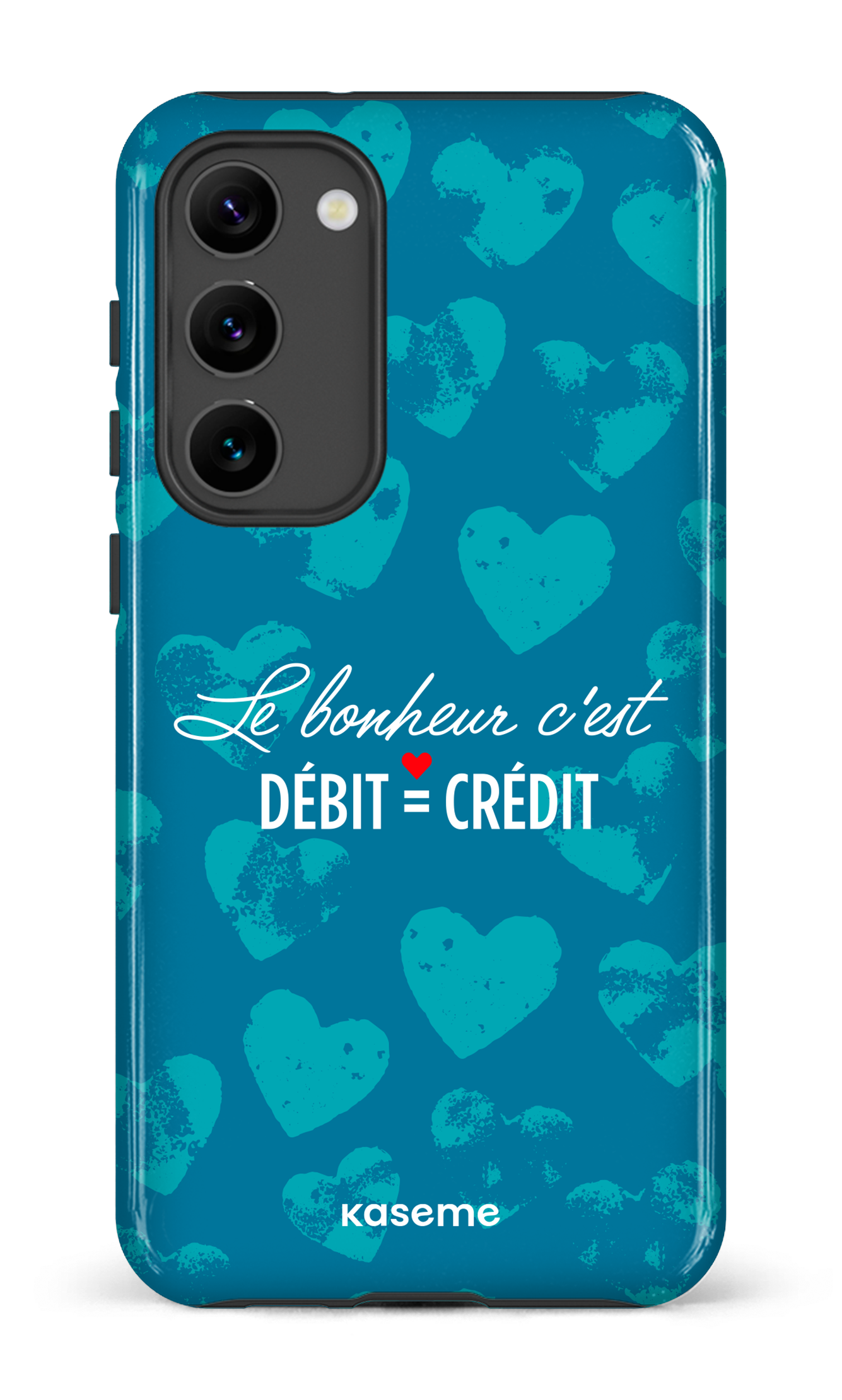 Galaxy S23 Plus Tough Gloss Le bonheur c'est débit = crédit -