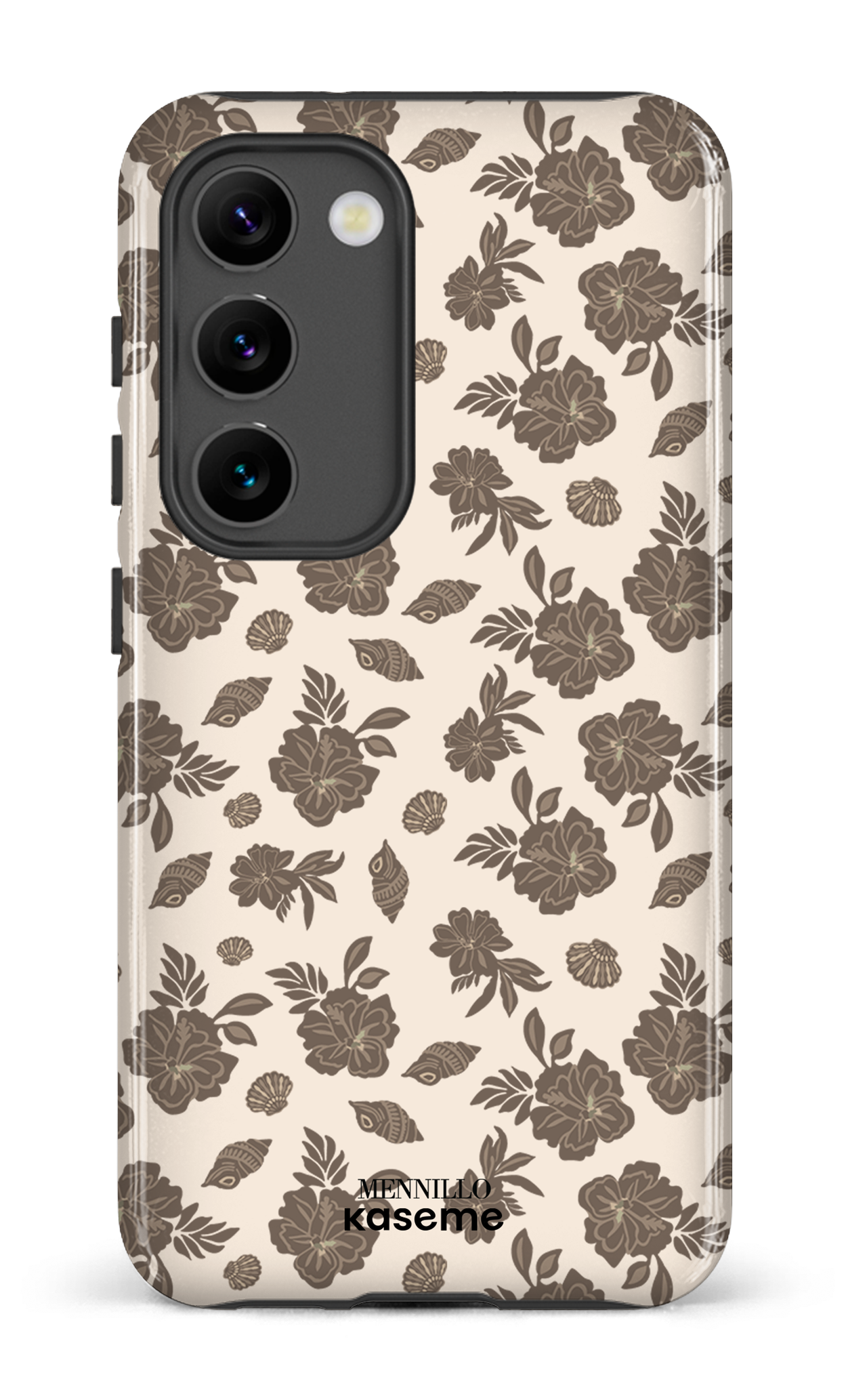 Galaxy S23 Tough Gloss Floral Brown by Mennillo -