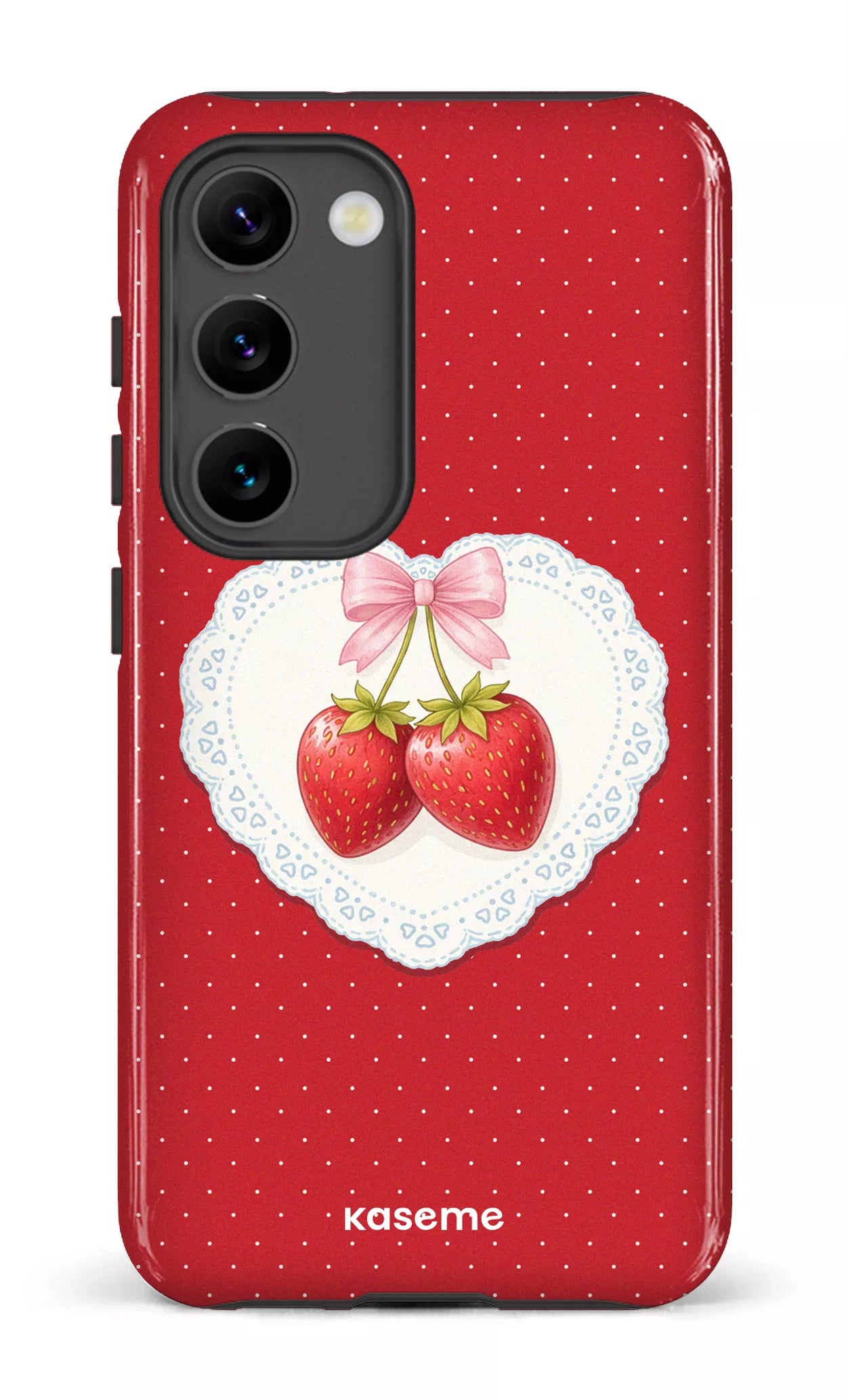 Galaxy S23 Tough Gloss Fresa Lace Red -
