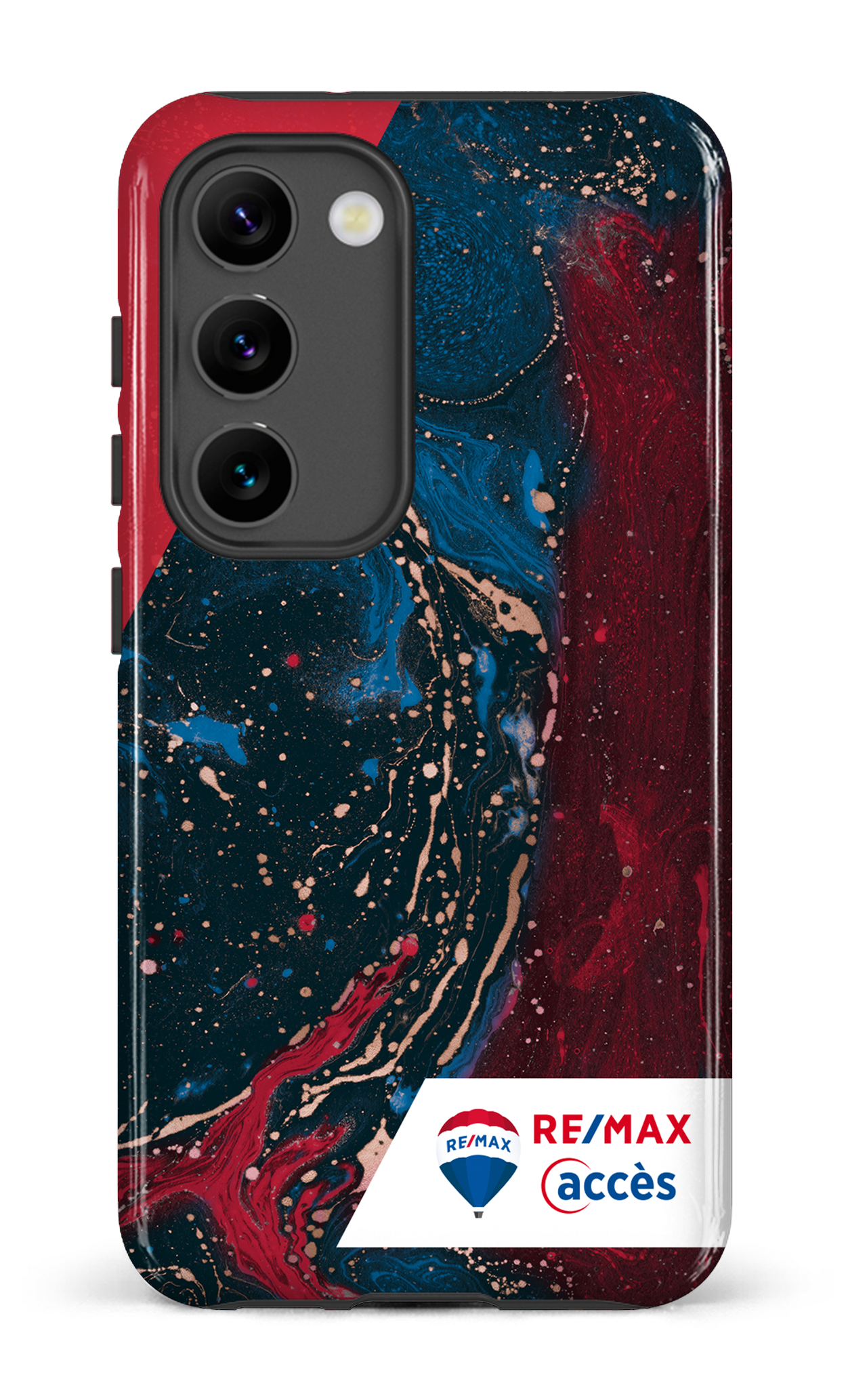 Galaxy S23 Tough Gloss Peinture marbrée sombre -