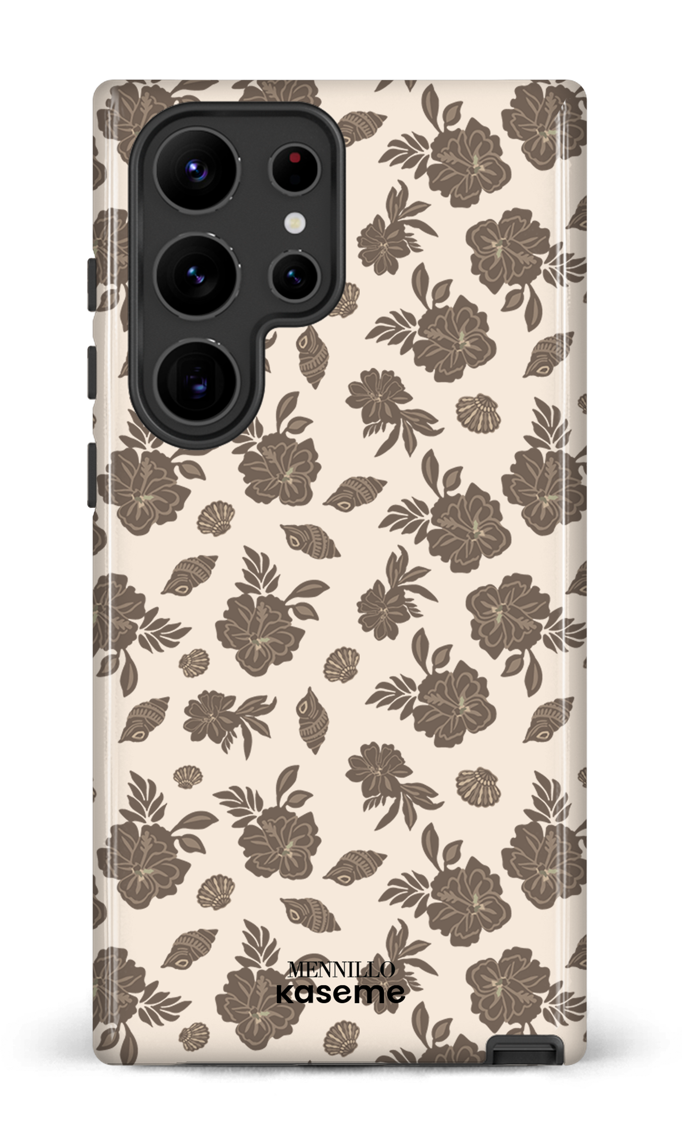 Galaxy S23 Ultra Tough Gloss Floral Brown by Mennillo -