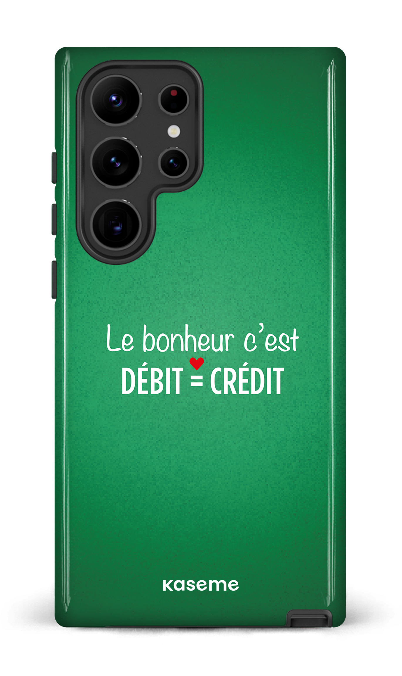 Galaxy S23 Ultra Tough Gloss Le bonheur c'est débit = crédit (vert) -