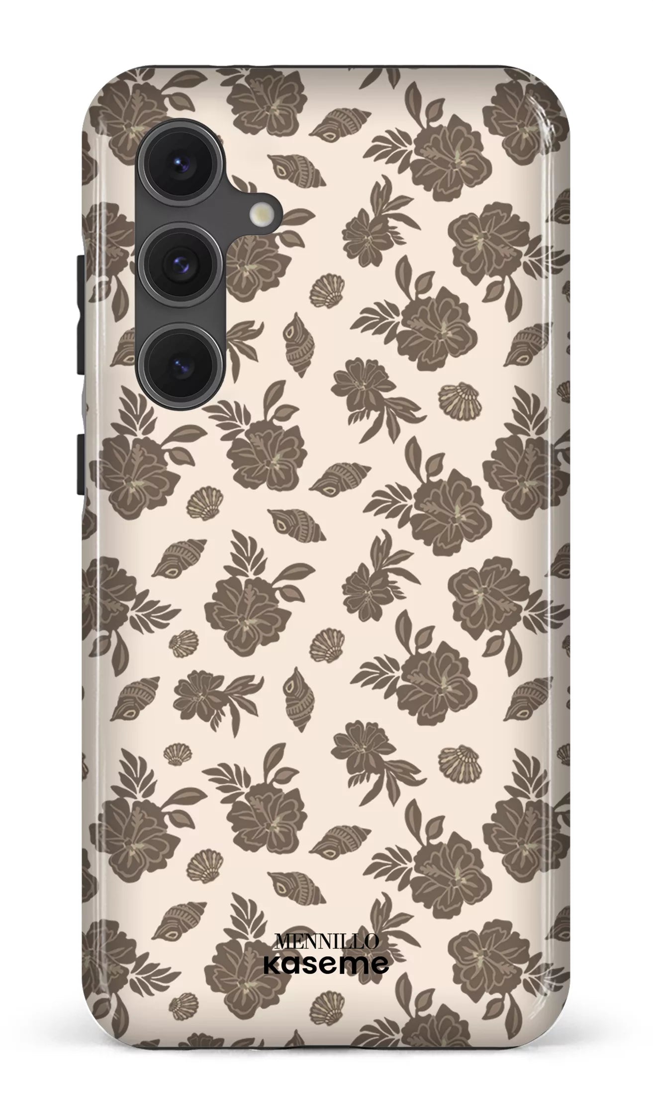 Galaxy S24FE Tough Floral Brown by Mennillo -