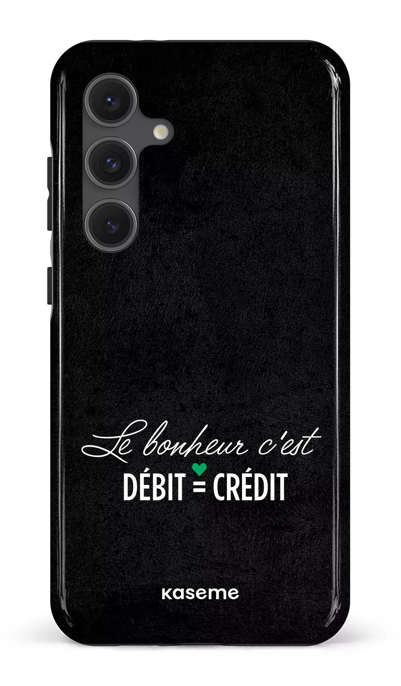 Galaxy S24FE Tough Le bonheur c'est débit = crédit (noir) -