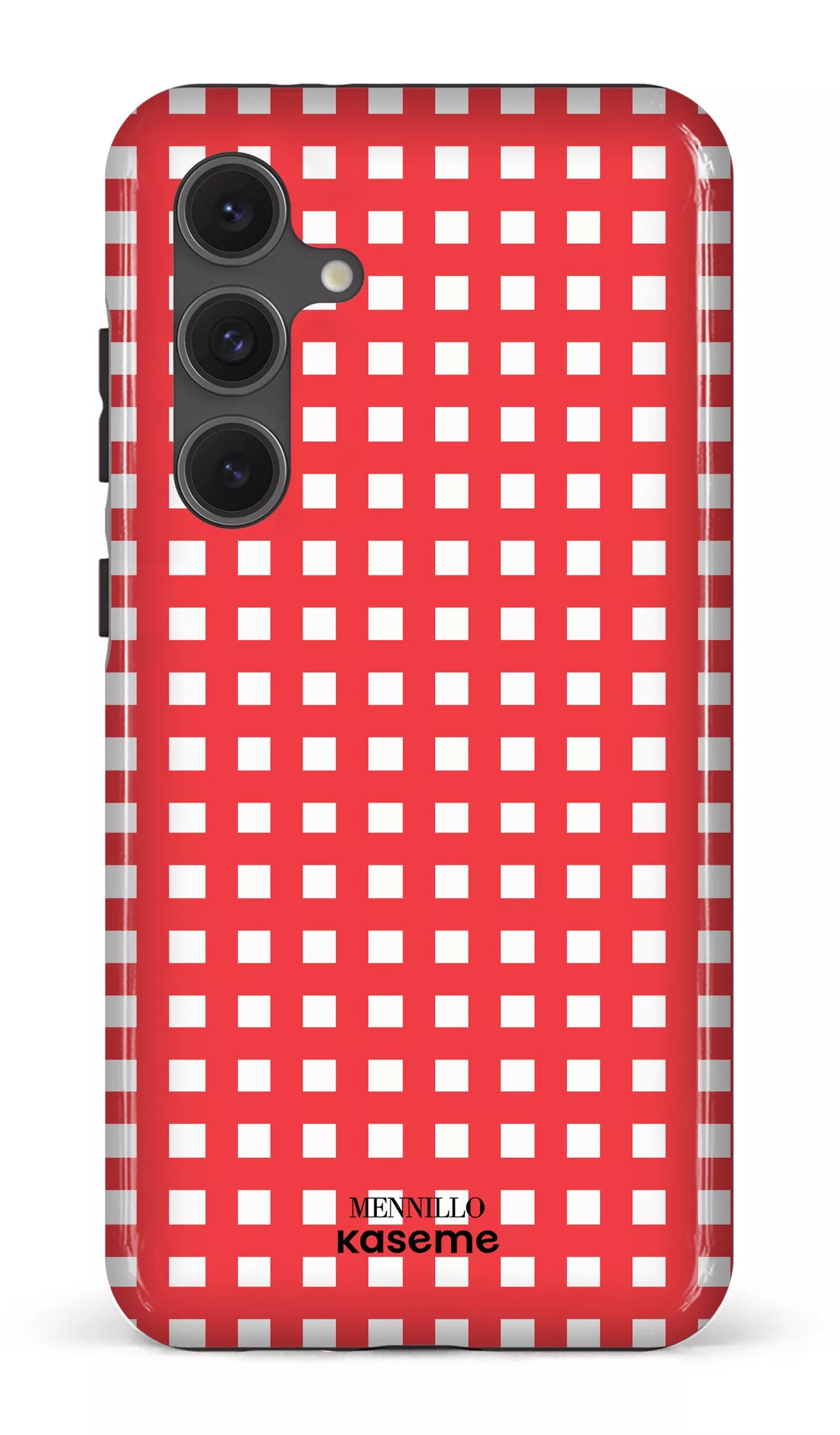 Galaxy S24FE Tough Red Checkered by Mennillo -