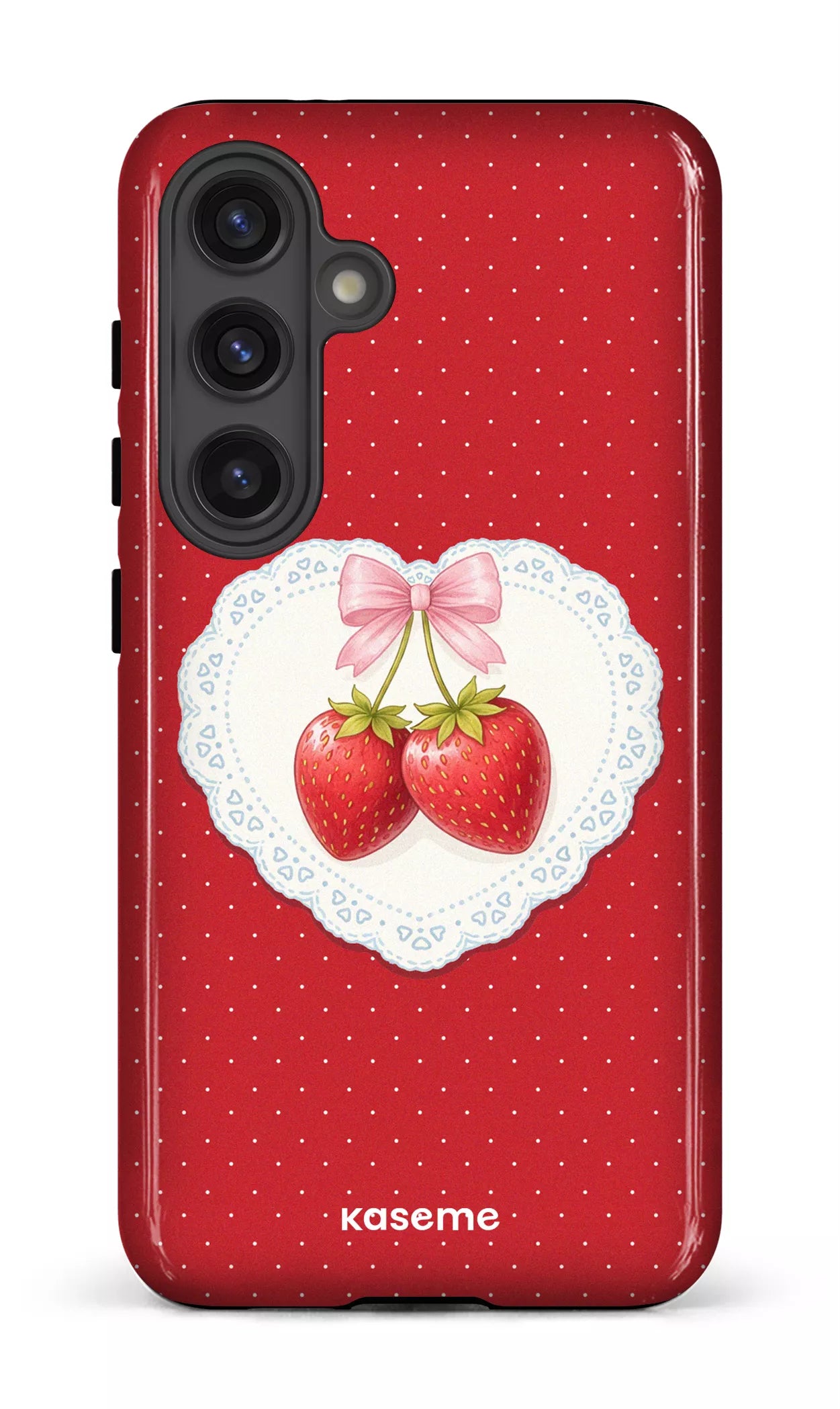 Galaxy S24 Tough (Gloss) Fresa Lace Red -