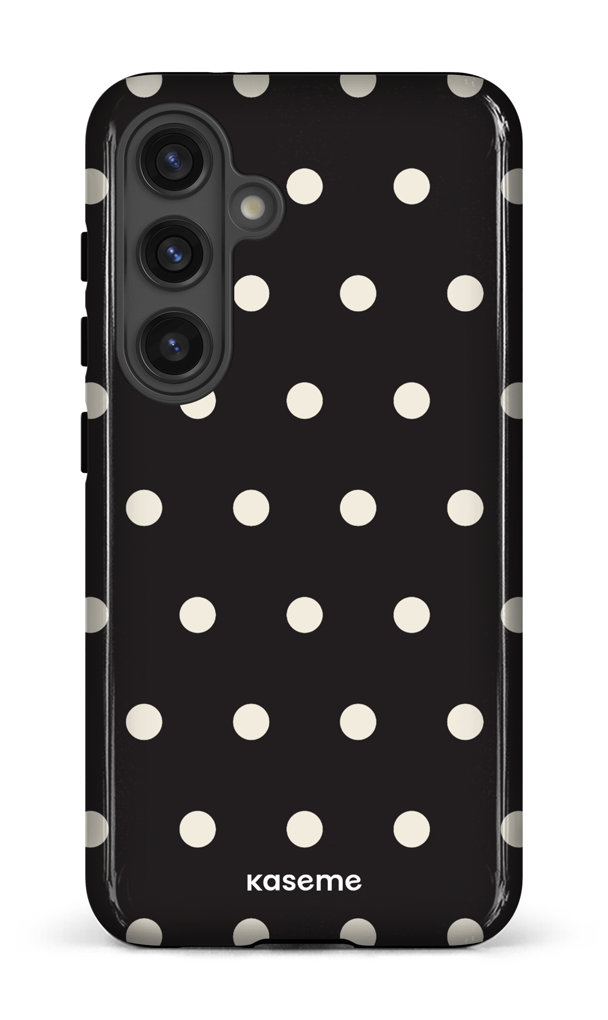 Galaxy S24 Tough (Gloss) Polka Black -
