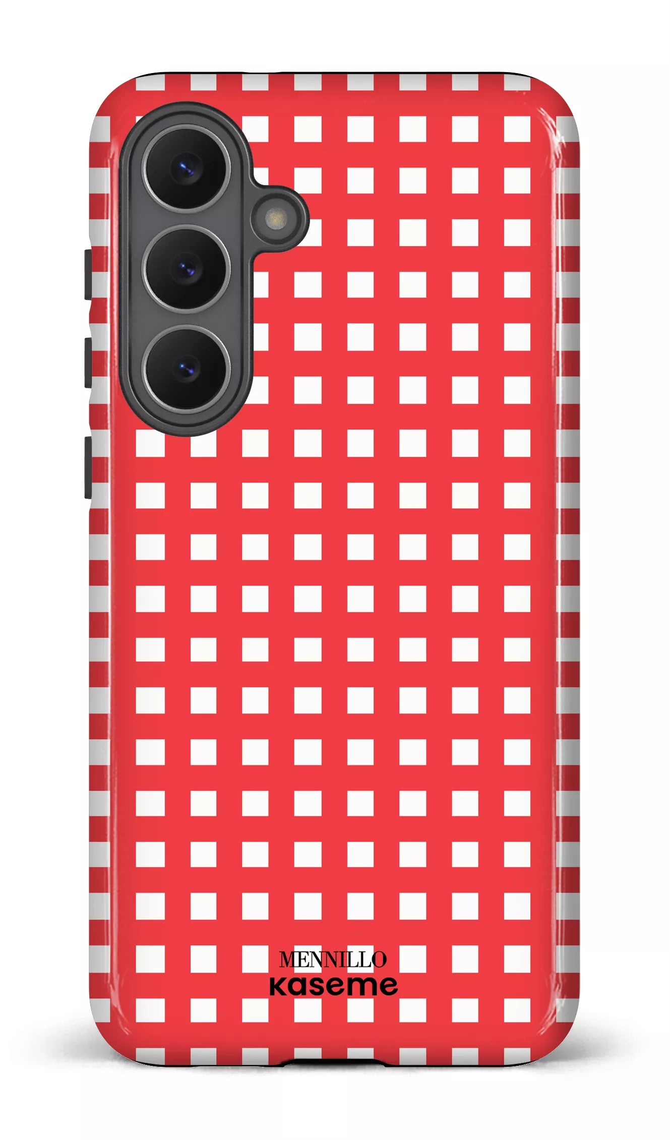 Galaxy S25 FE Tough Red Checkered by Mennillo -