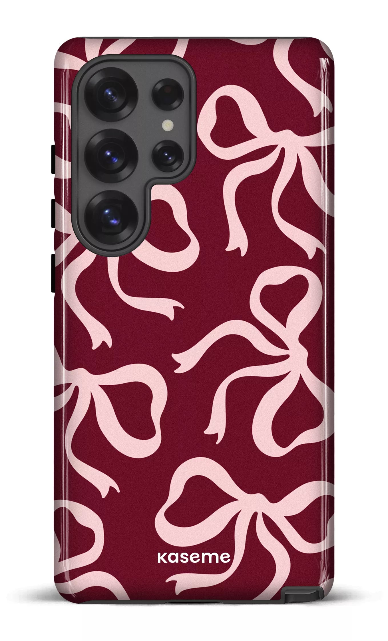 Galaxy S25 Ultra Tough (Gloss) Lace Burgundy & Pink -