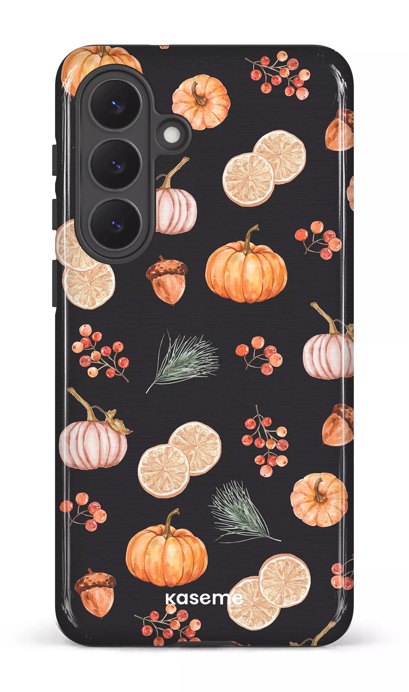 Galaxy S26P Tough (Gloss) Pumpkin Garden Black -