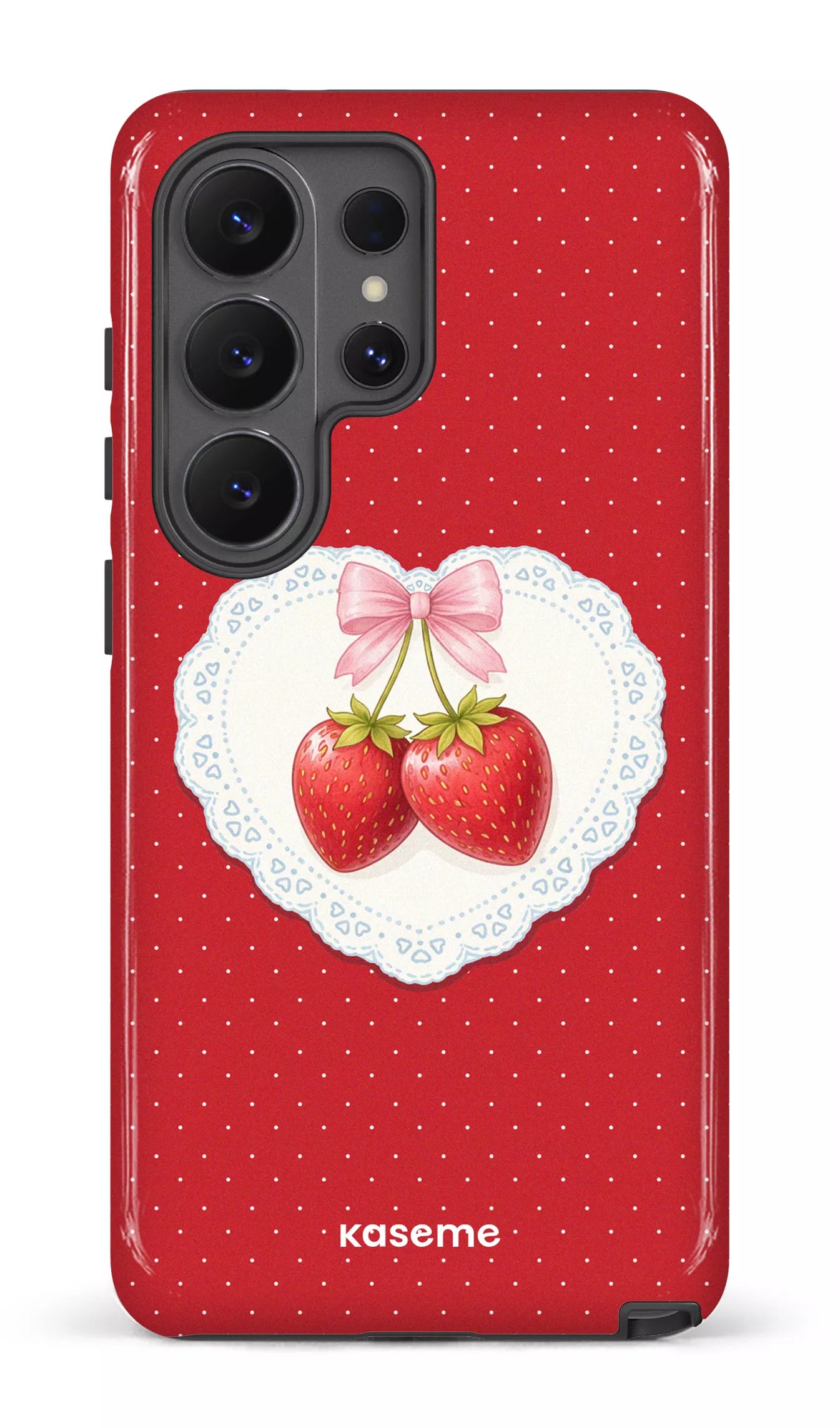 Galaxy S26 U Tough (Gloss) Fresa Lace Red -
