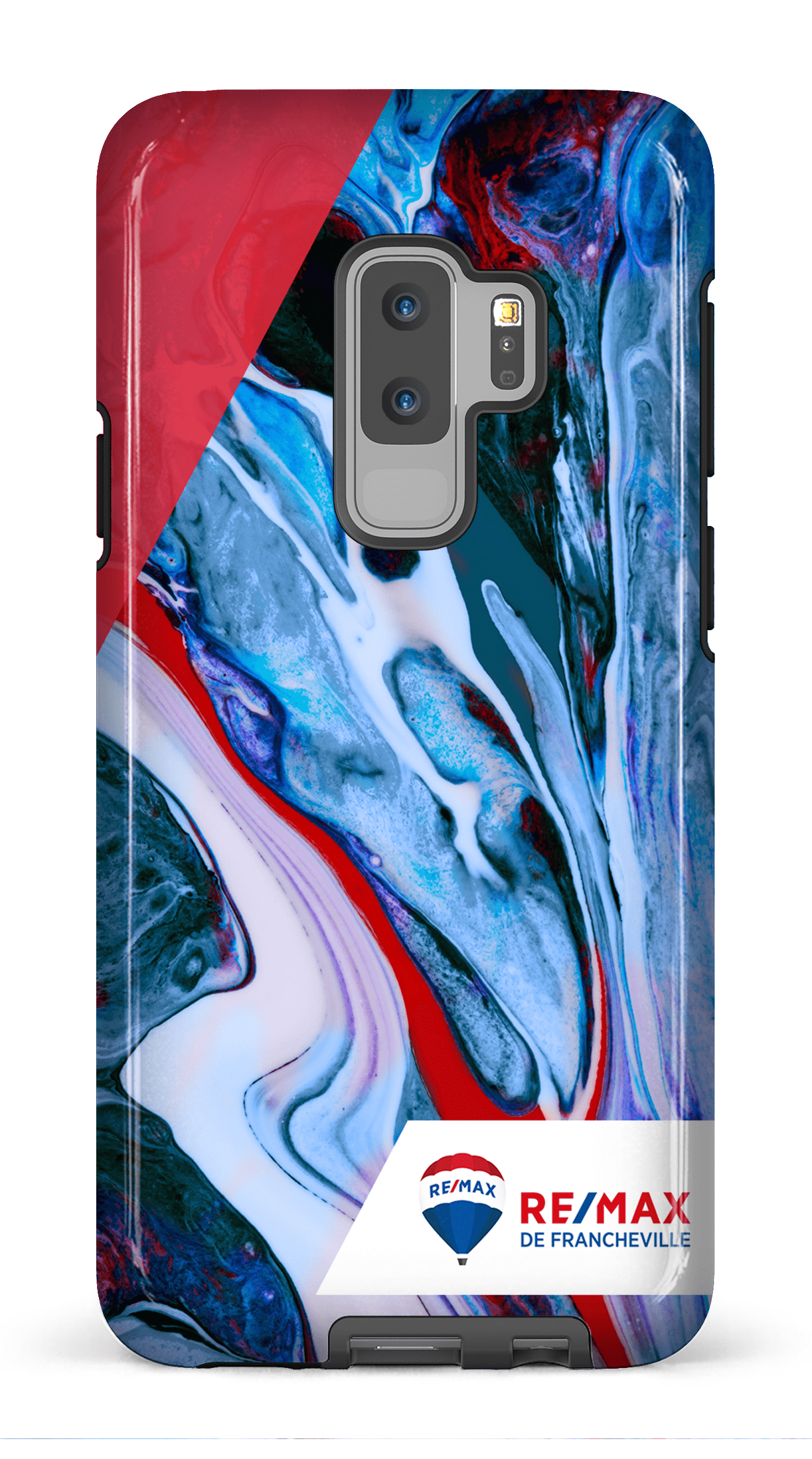 Galaxy S9 Plus Tough Peinture marbrée claire de Francheville -