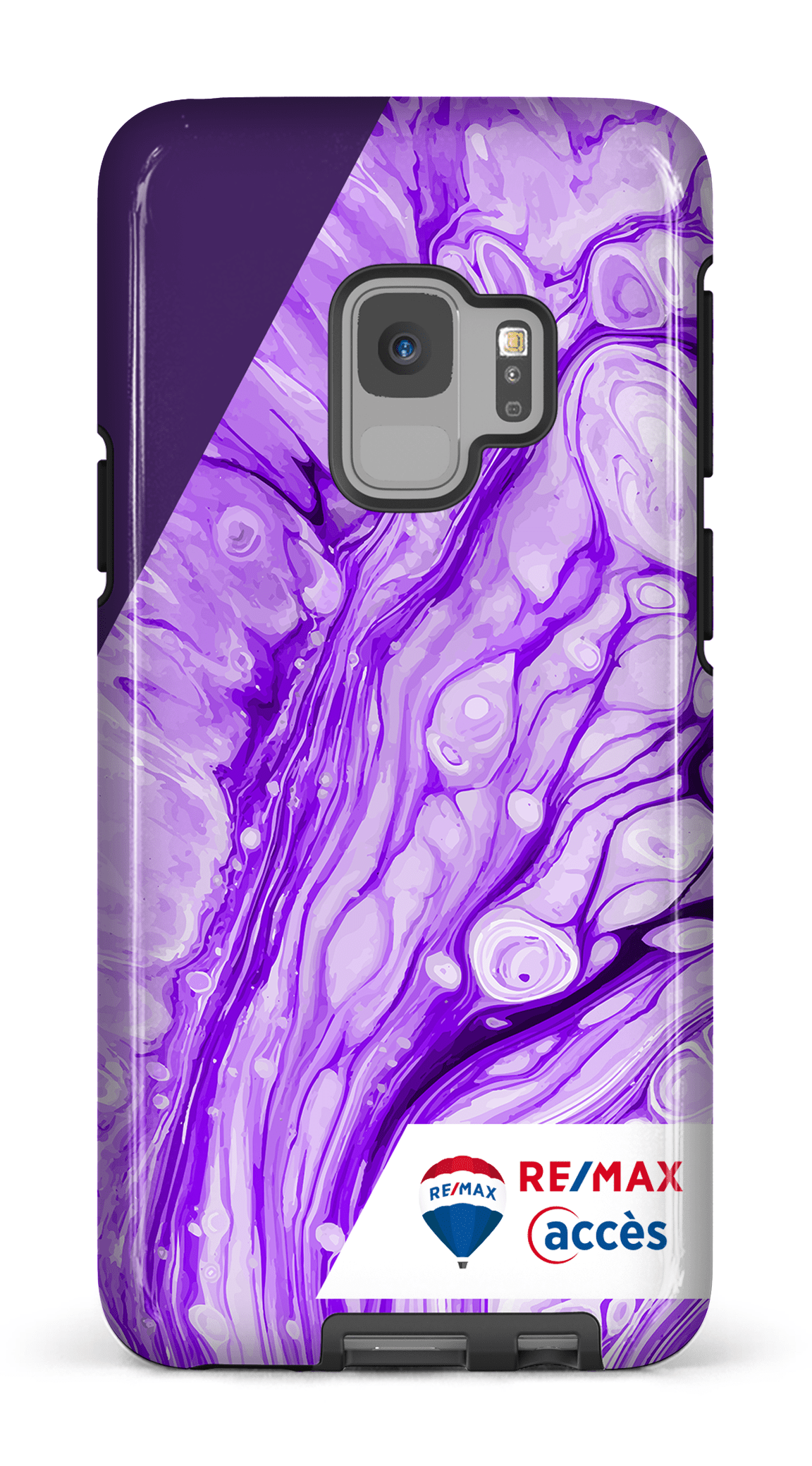 Galaxy S9 Tough Peinture marbrée claire violette -