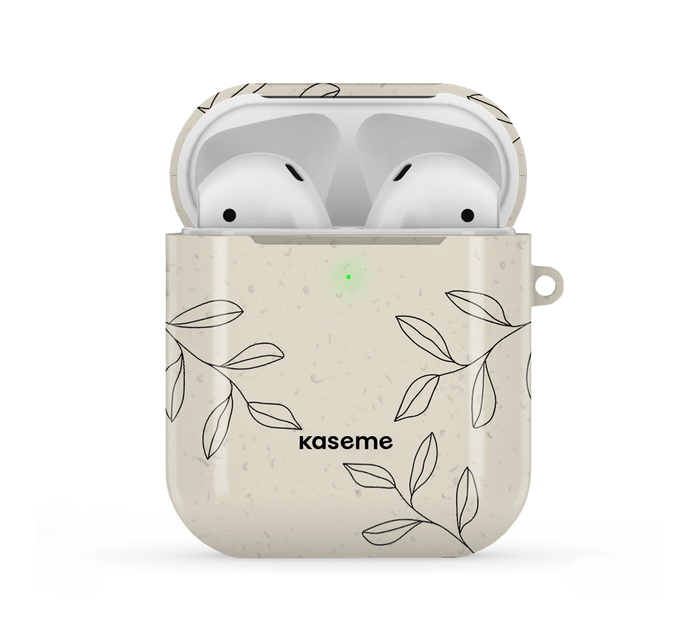 Gloomy Beige and Black AirPods Case