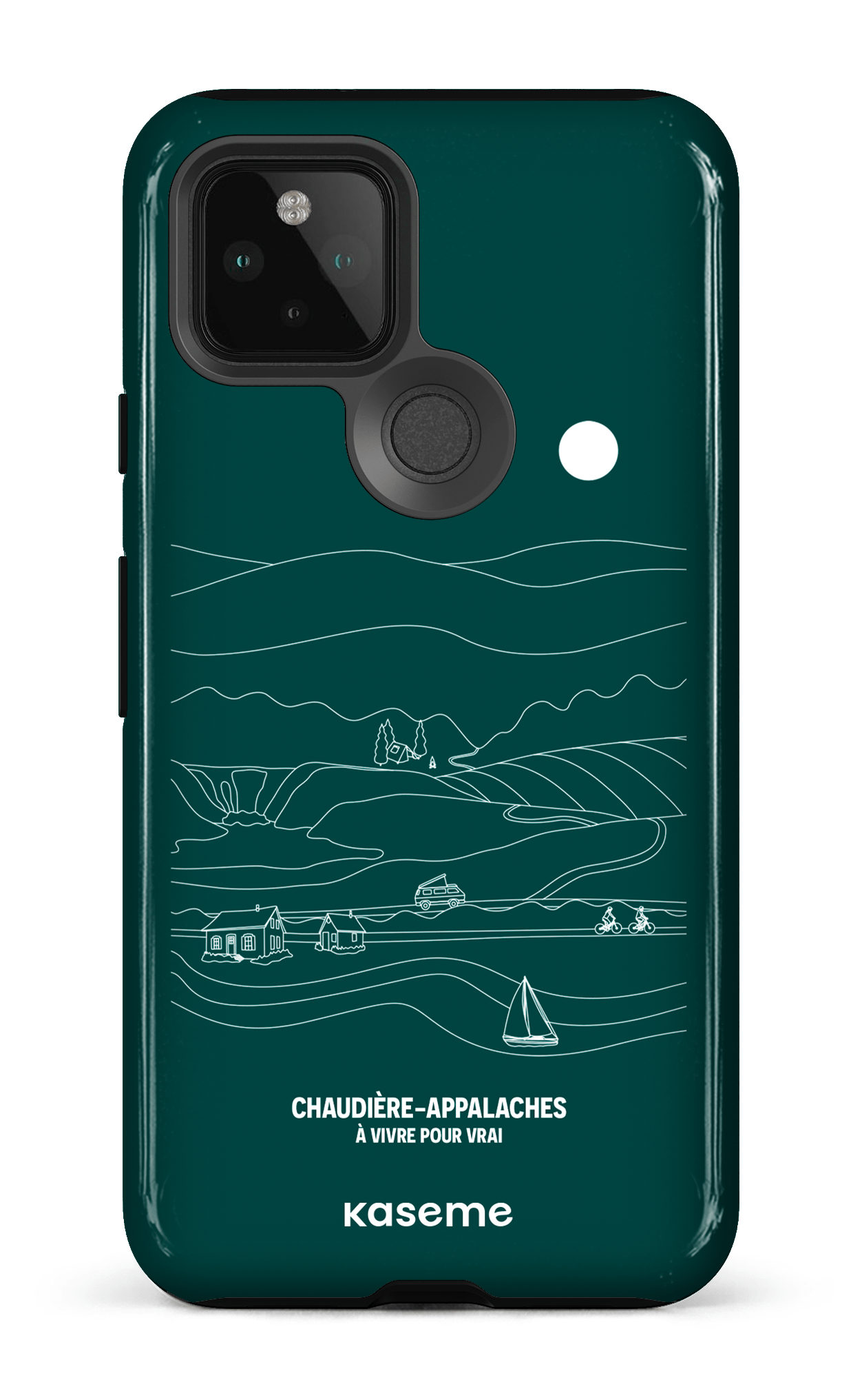 Google Pixel 5 Tough Paysage Line Art par TCA -