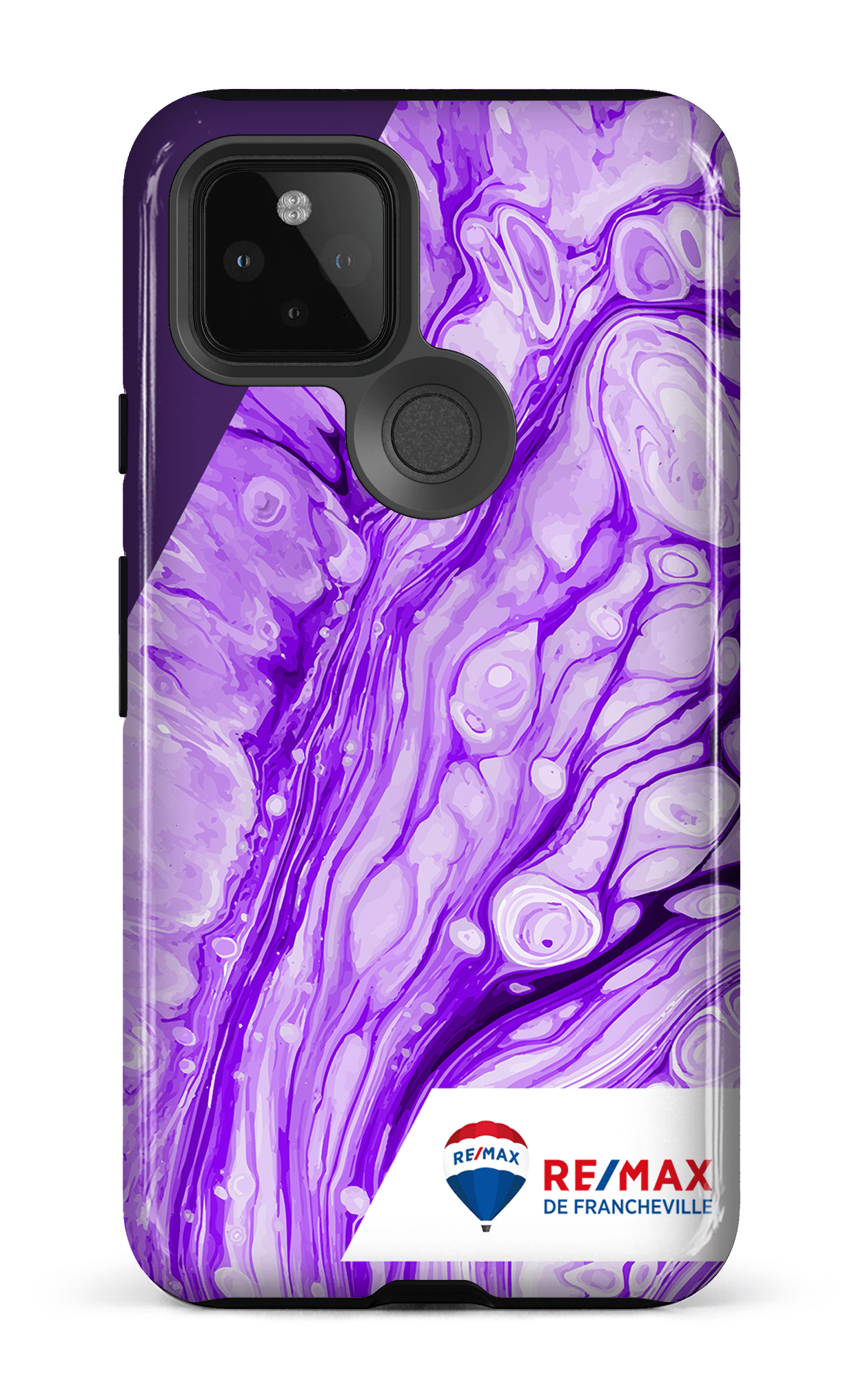 Google Pixel 5 Tough Peinture marbrée claire violette de Francheville -