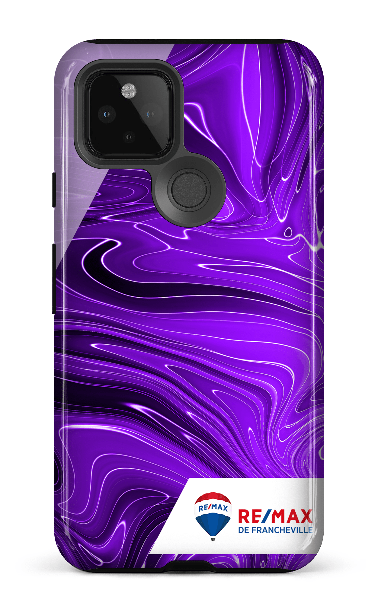 Google Pixel 5 Tough Peinture marbrée sombre violette de Francheville -