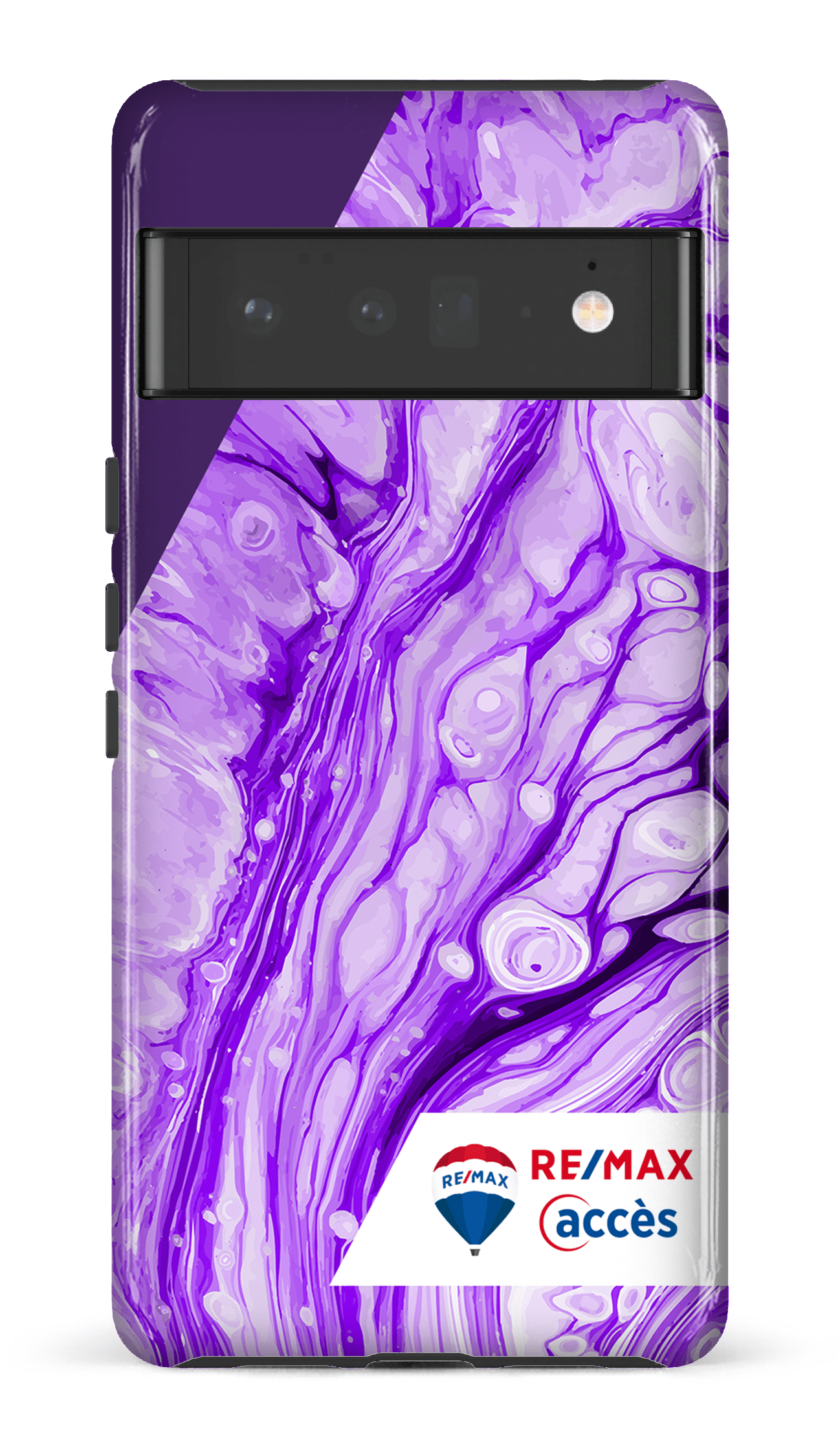 Google Pixel 6 Pro Tough (Gloss) Peinture marbrée claire violette -