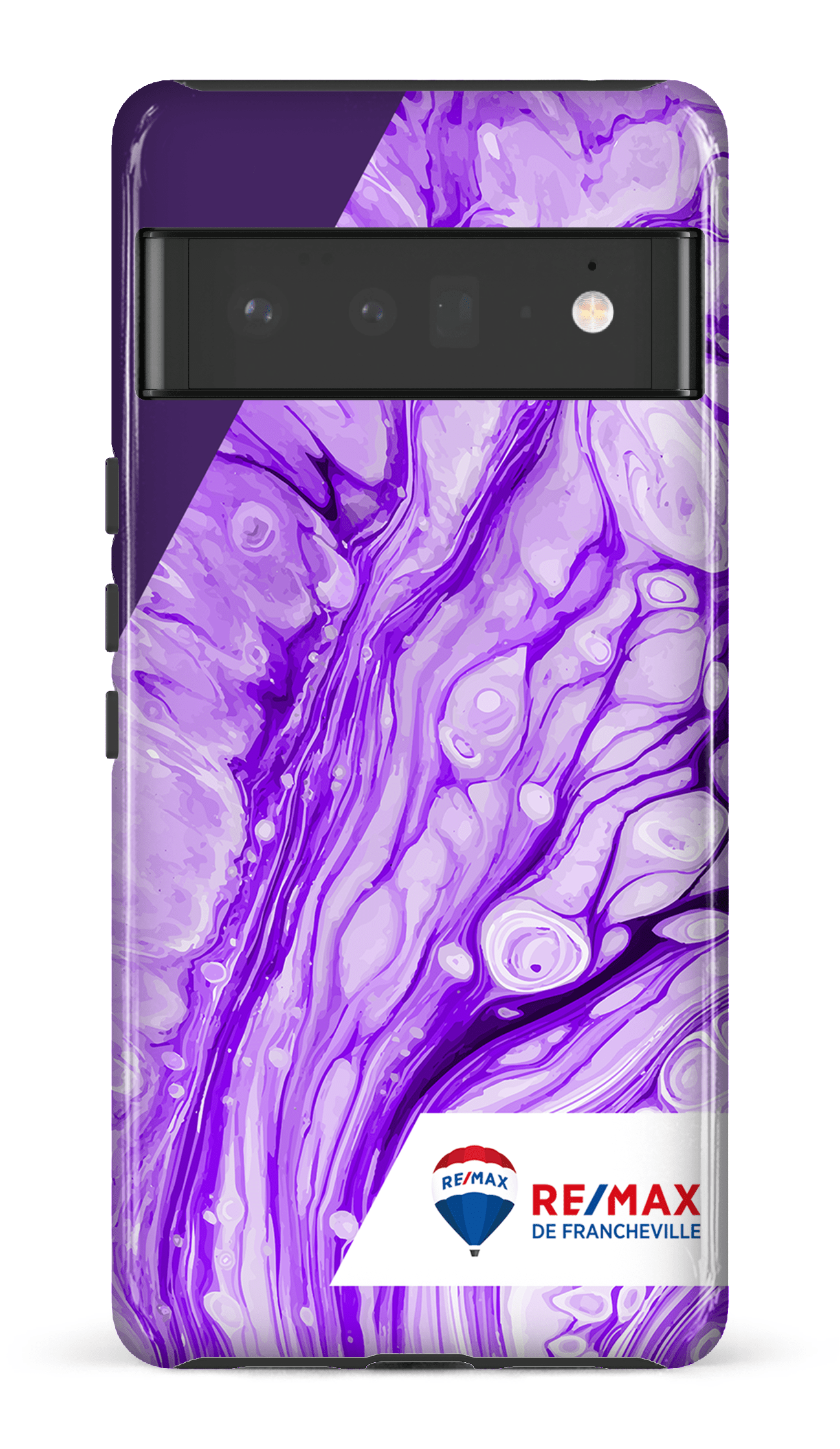 Google Pixel 6 Pro Tough (Gloss) Peinture marbrée claire violette de Francheville -
