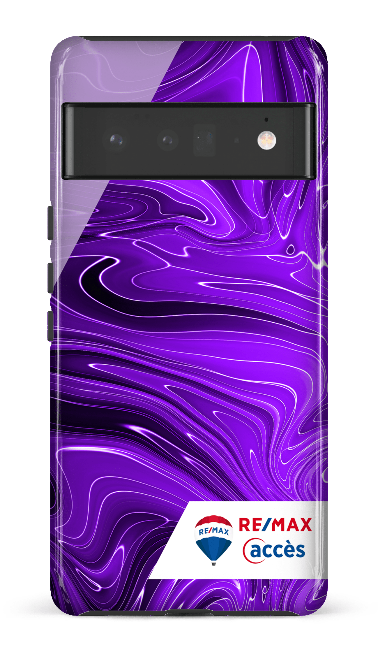 Google Pixel 6 Pro Tough (Gloss) Peinture marbrée sombre violette -