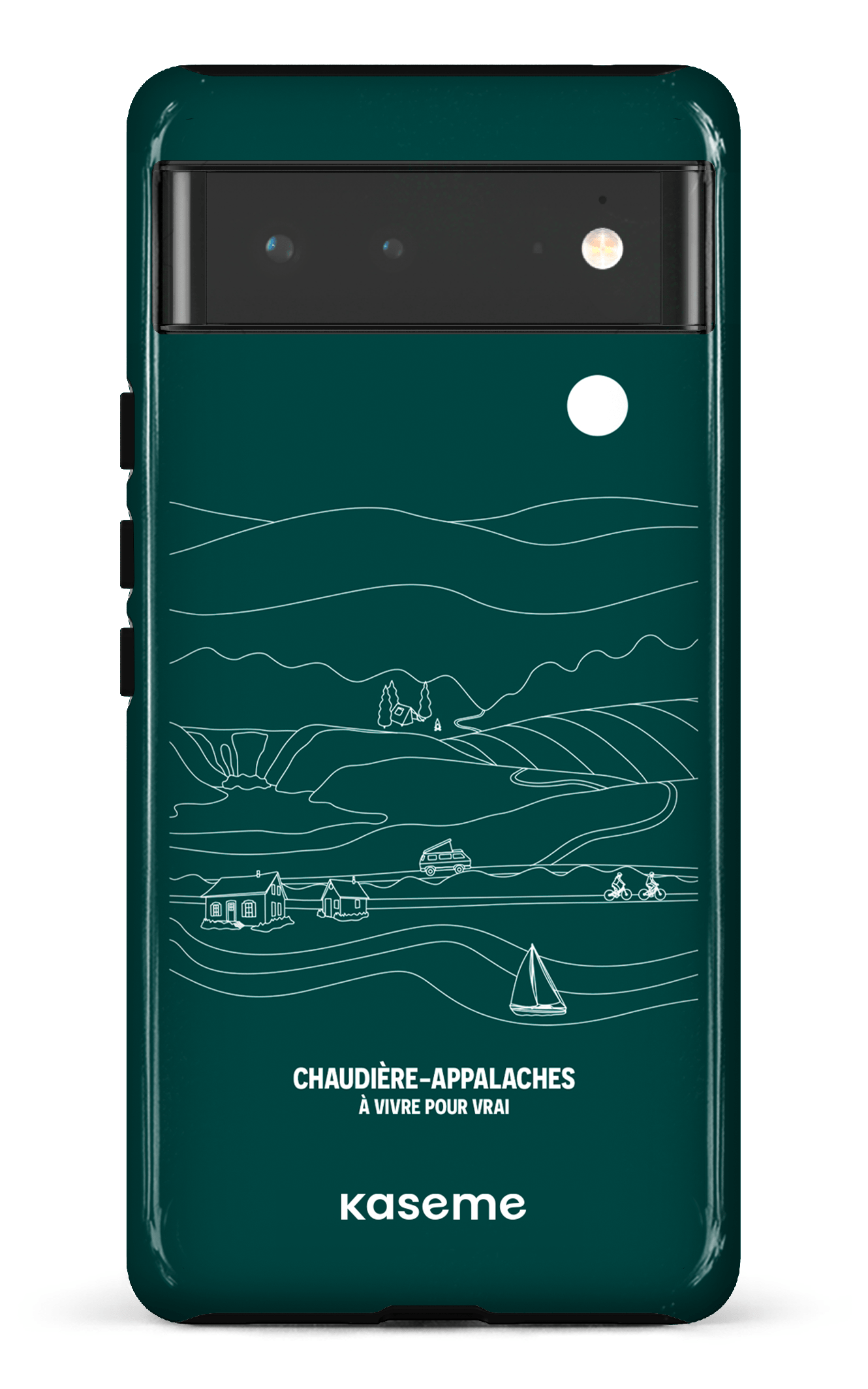 Google Pixel 6 Tough Paysage Line Art par TCA -