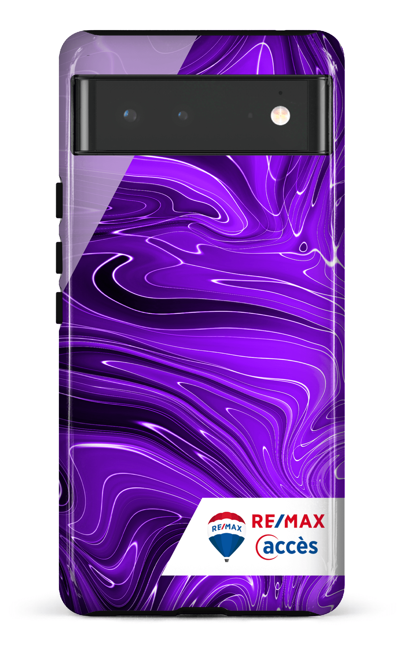 Google Pixel 6 Tough Peinture marbrée sombre violette -