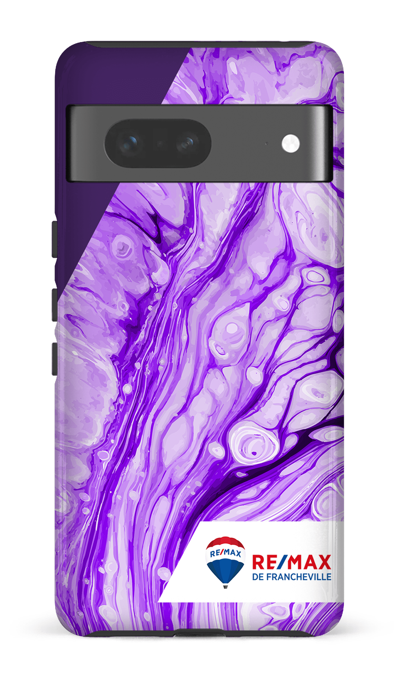 Google Pixel 7 Tough Gloss Peinture marbrée claire violette de Francheville -