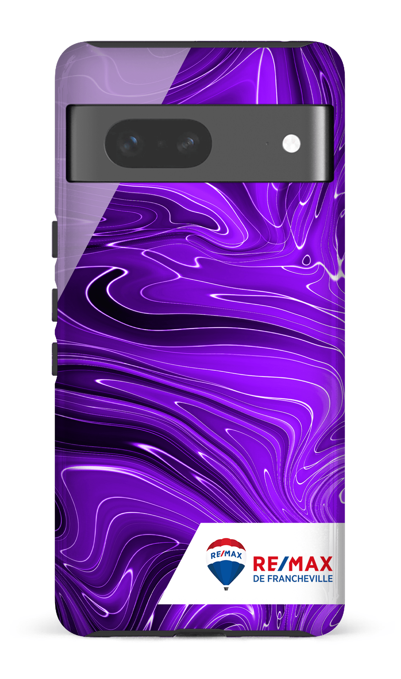 Google Pixel 7 Tough Gloss Peinture marbrée sombre violette de Francheville -