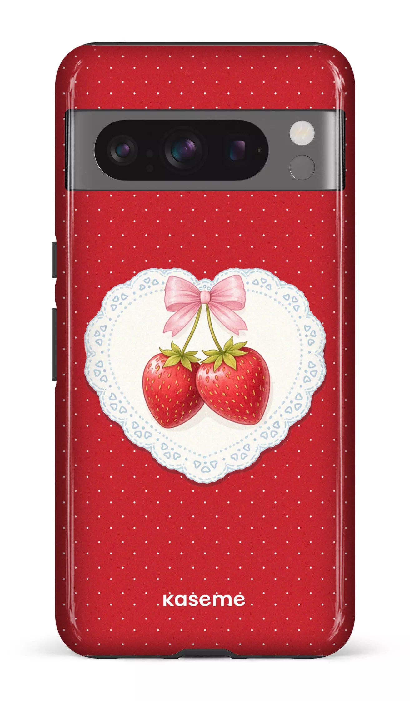 Google Pixel 8 Pro Tough Gloss Fresa Lace Red -