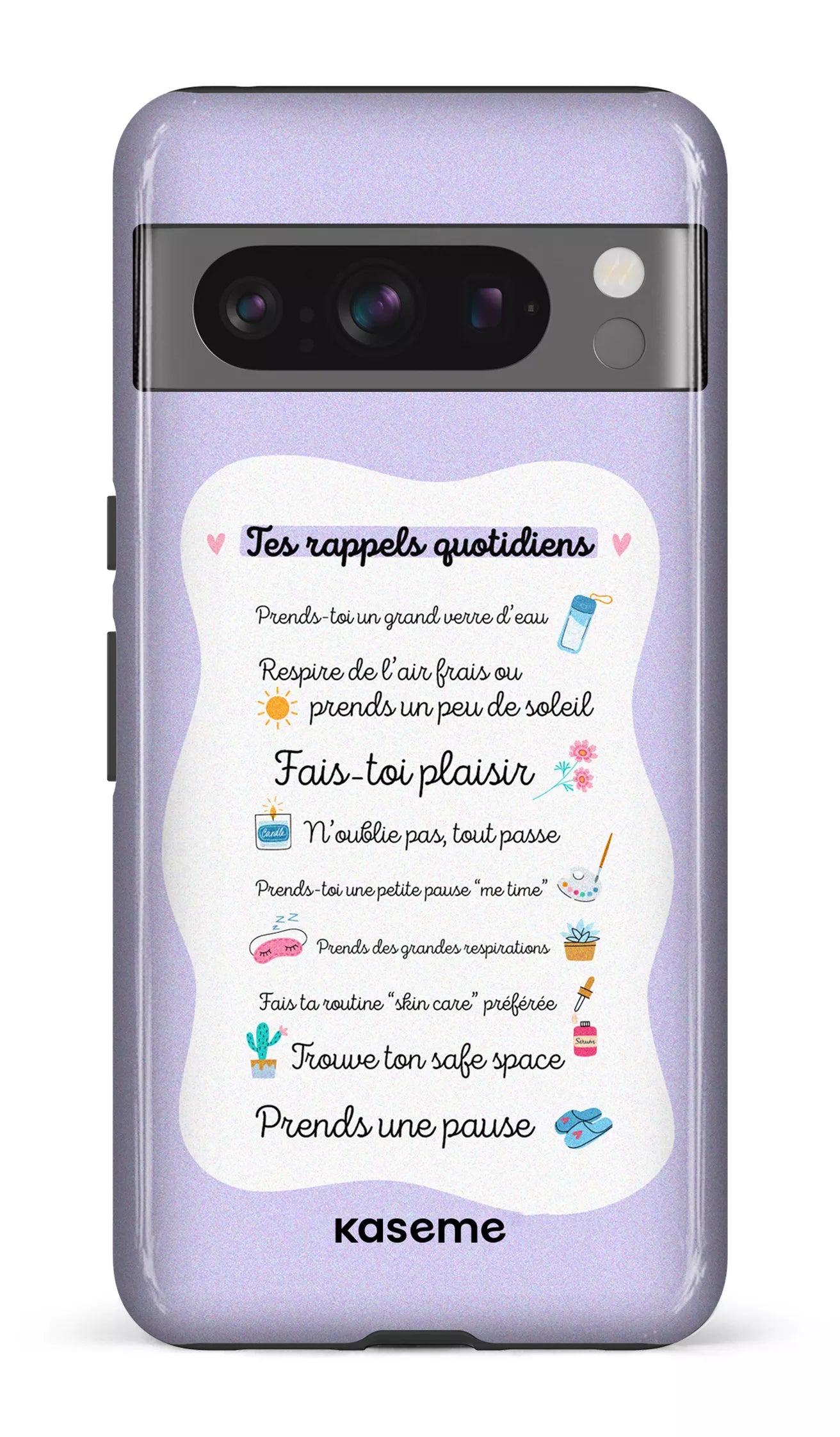 Google Pixel 8 Pro Tough Gloss Tes rappels quotidiens purple -