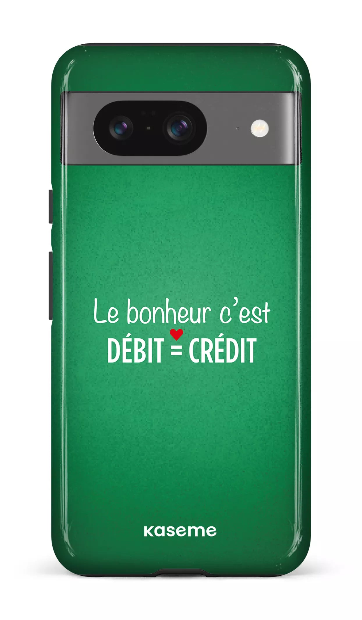 Google Pixel 8 Tough Gloss Le bonheur c'est débit = crédit (vert) -