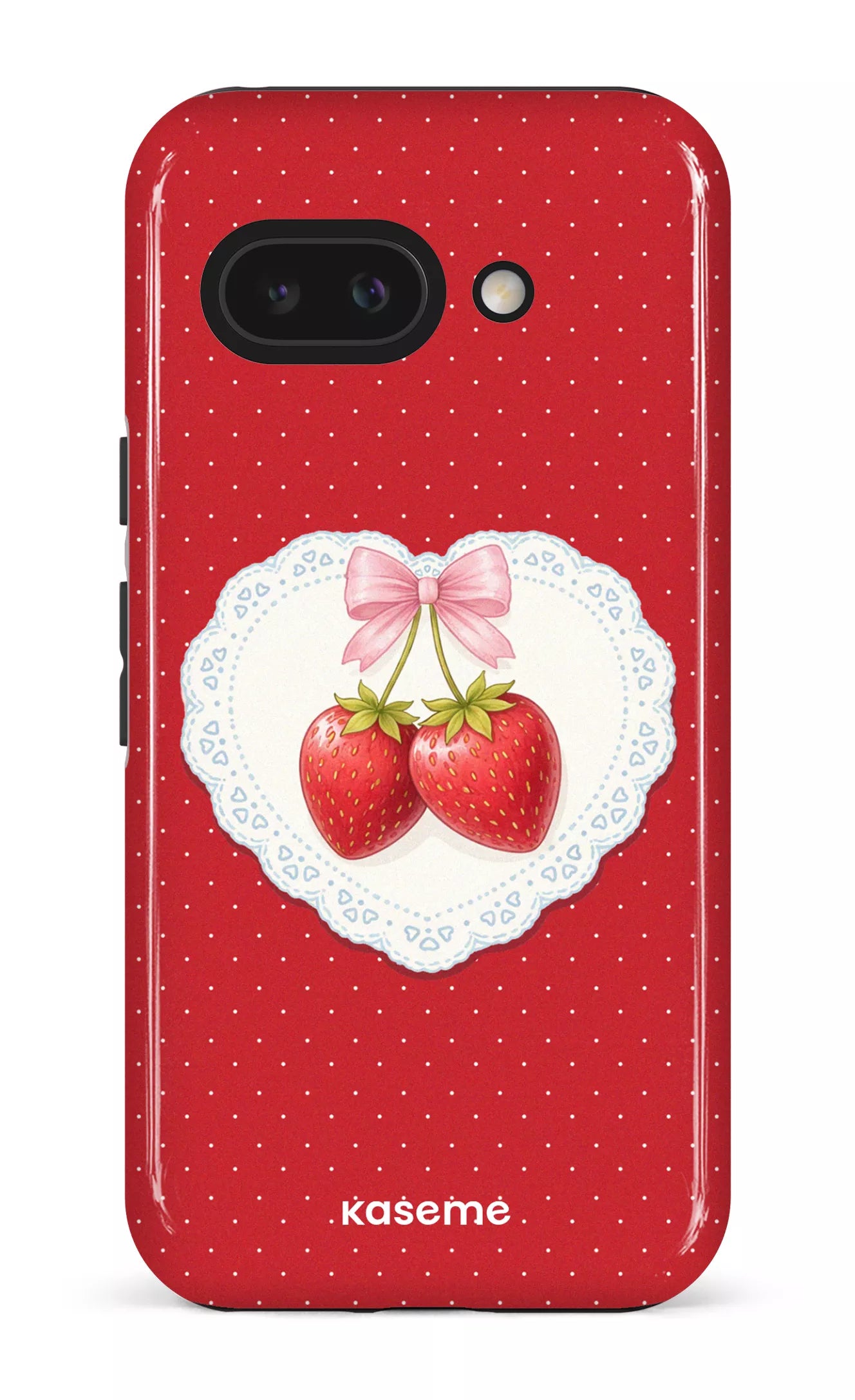 Google Pixel 9 A Impact (Gloss) Fresa Lace Red -