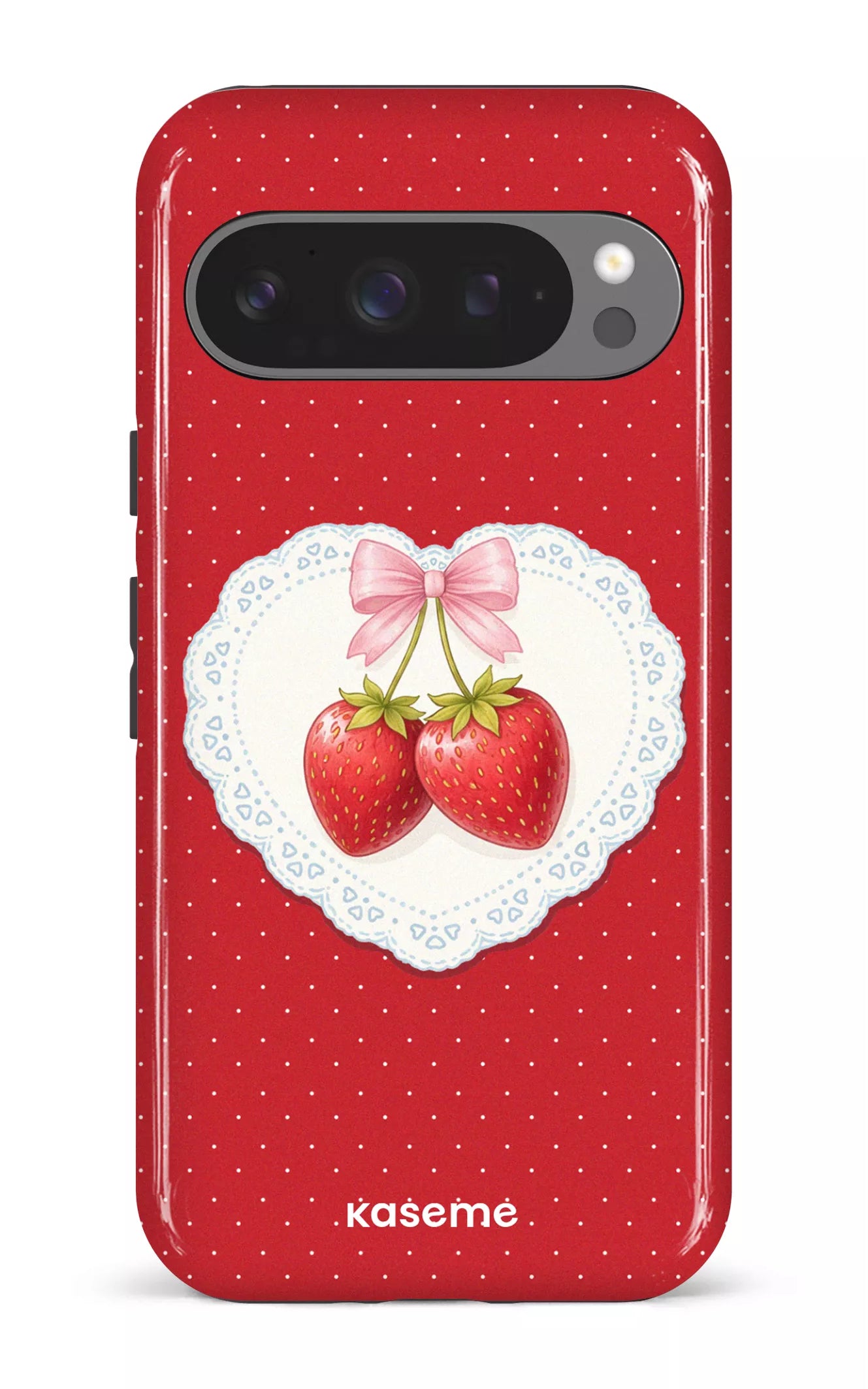 Google Pixel 9 Pro Impact (Gloss) Fresa Lace Red -