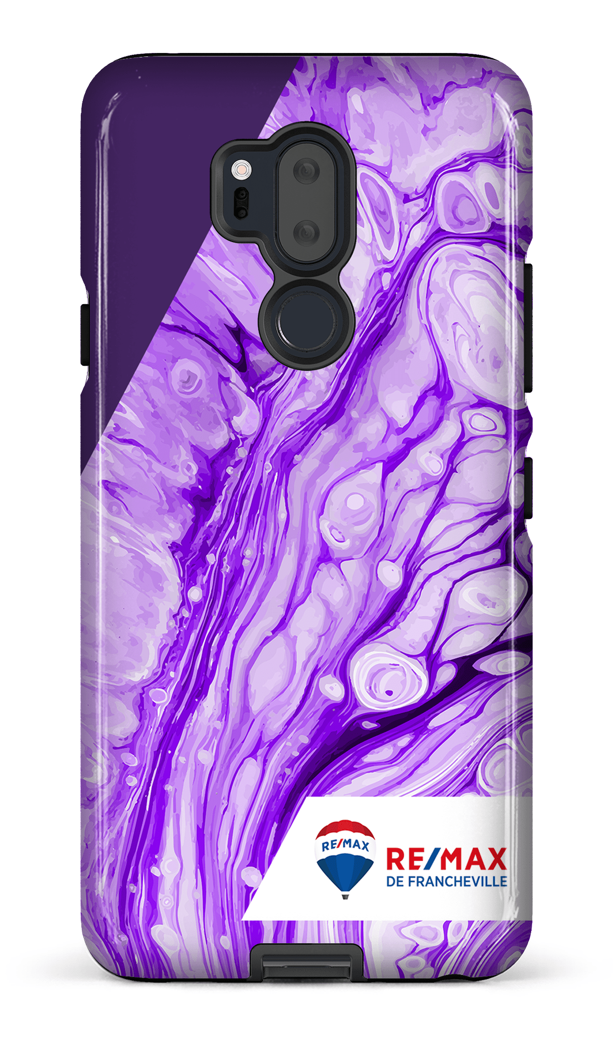 LG G7 Tough Peinture marbrée claire violette de Francheville -