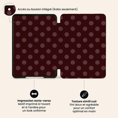 La Drey Burgundy E-Reader Case by Marina Bastarache Thumbnail fr EReader 05