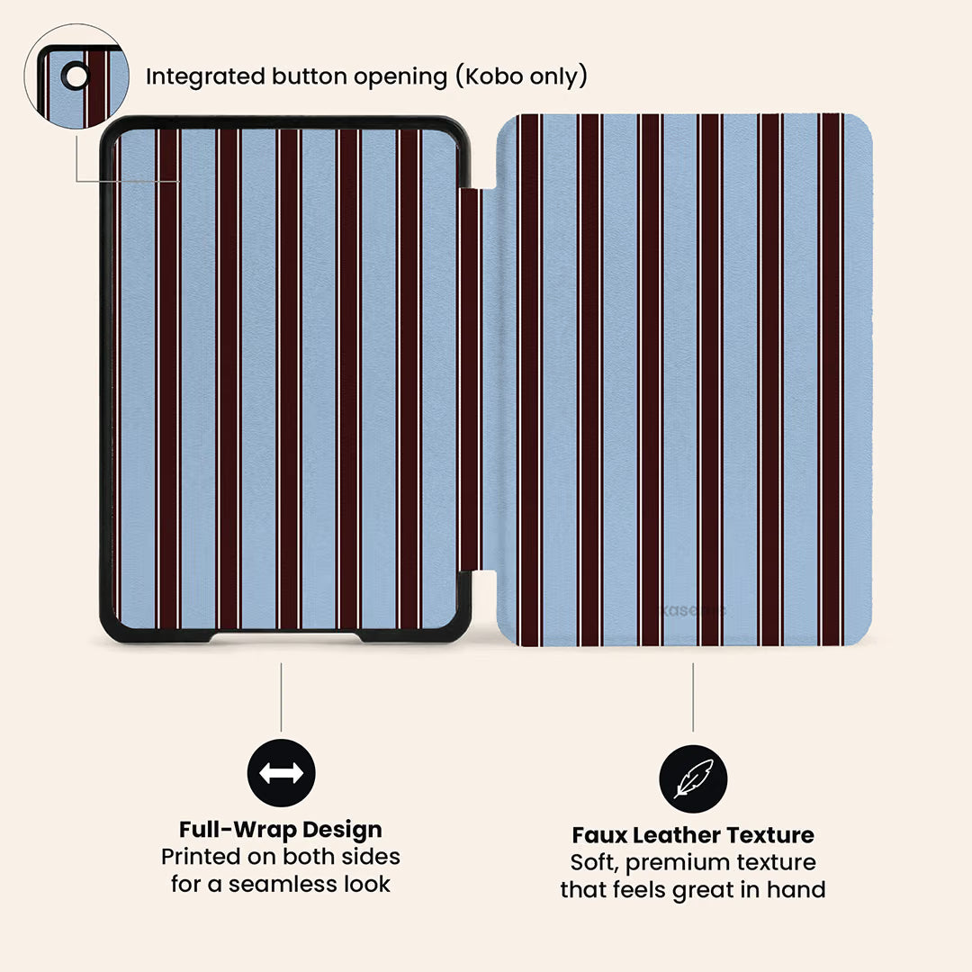 La Linea Blue E-Reader Case by Marina Bastarache Thumbnail en EReader 05