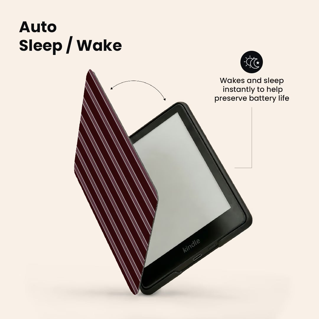 La Linea Burgundy E-Reader Case by Marina Bastarache Thumbnail en EReader 03