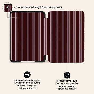 La Linea Burgundy E-Reader Case by Marina Bastarache Thumbnail fr EReader 05