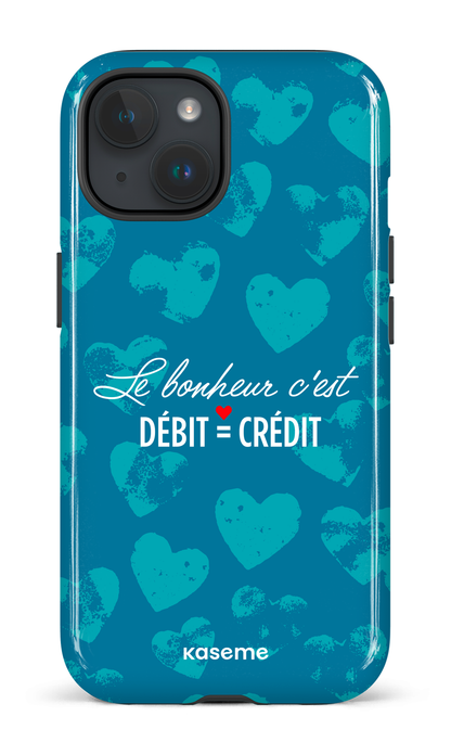 Le bonheur c'est débit = crédit - iPhone 15 Tough (Gloss)