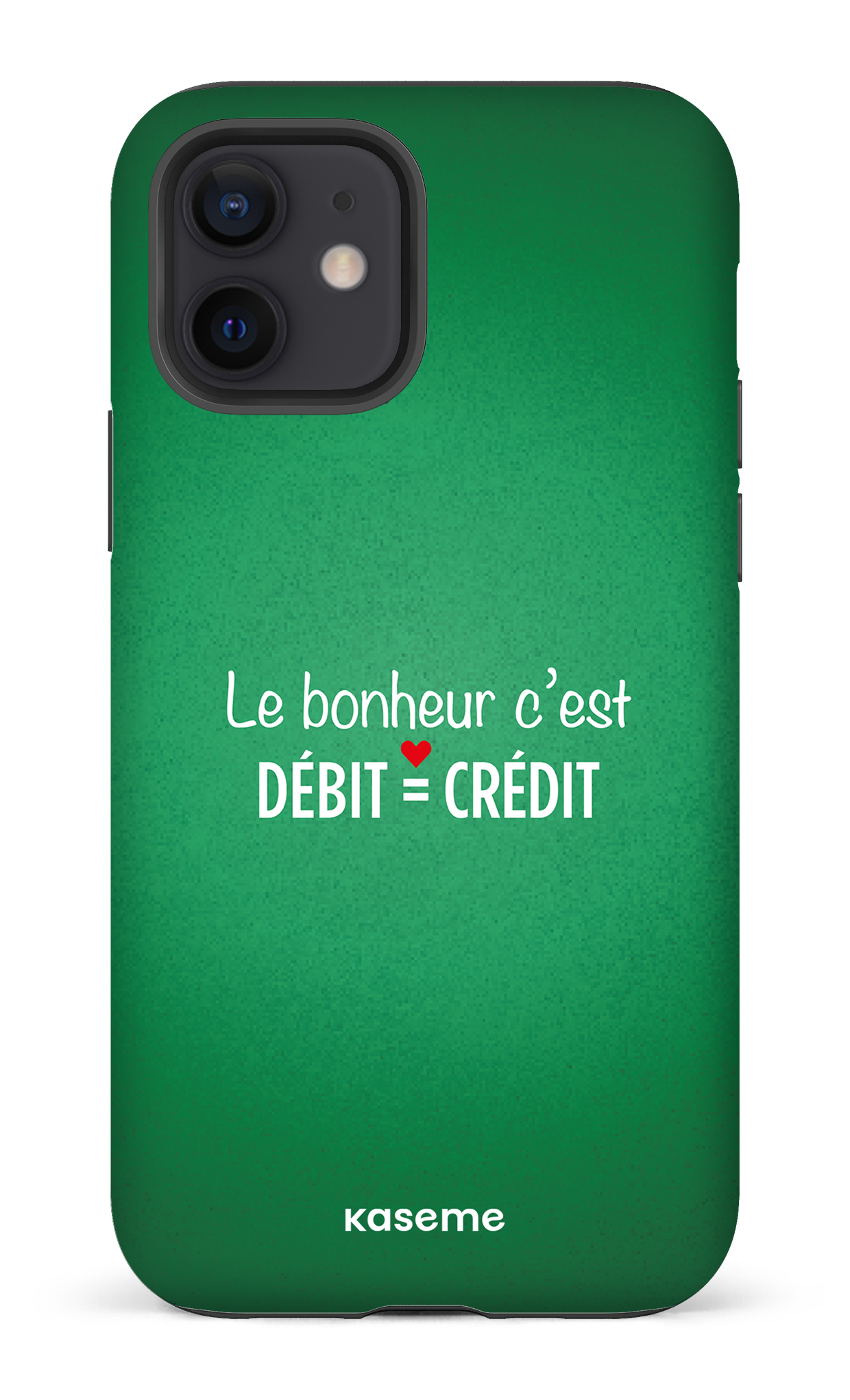 Le bonheur c'est débit = crédit (vert) - iPhone 12 Tough Matte