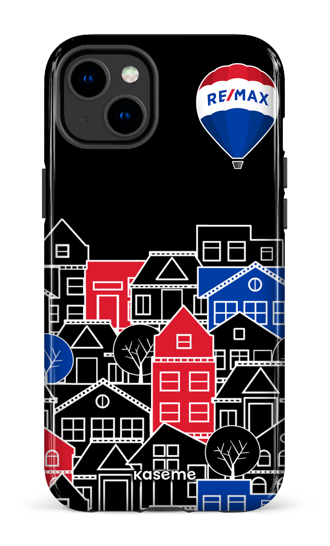 iPhone 14 Plus Tough Gloss Bâtiments RE/MAX Noir -