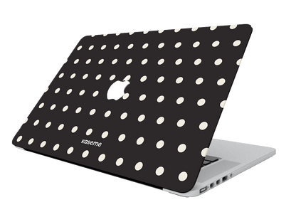 Polka Black MacBook Skin
