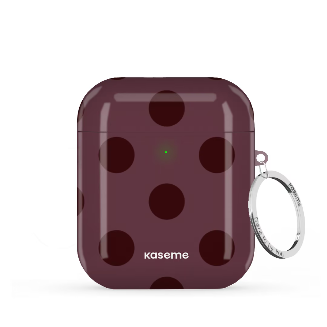 SKU Interne seulement AP-G | R-SLV La Drey Burgundy AirPods Case by Marina Bastarache -